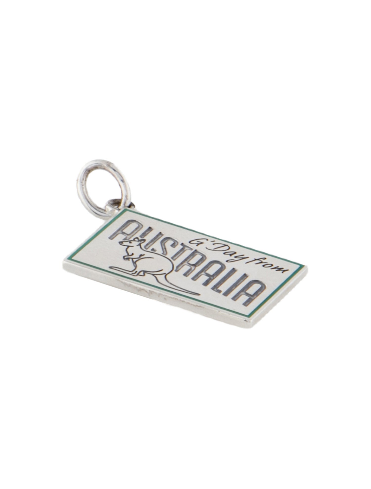 Tiffany & Co. Enamel 'Greetings From Australia' Postcard Charm