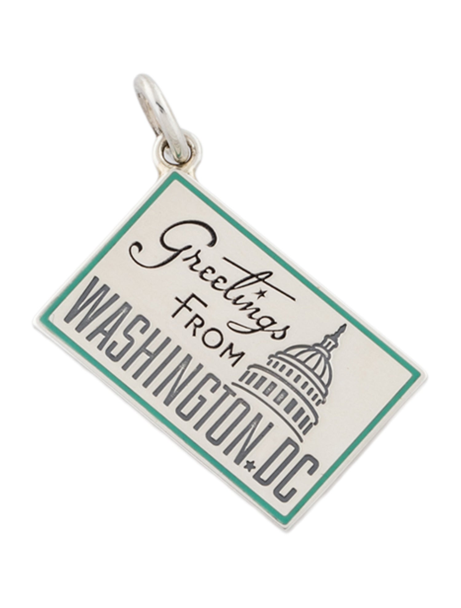 Tiffany & Co. Enamel Washinton Postcard Charm