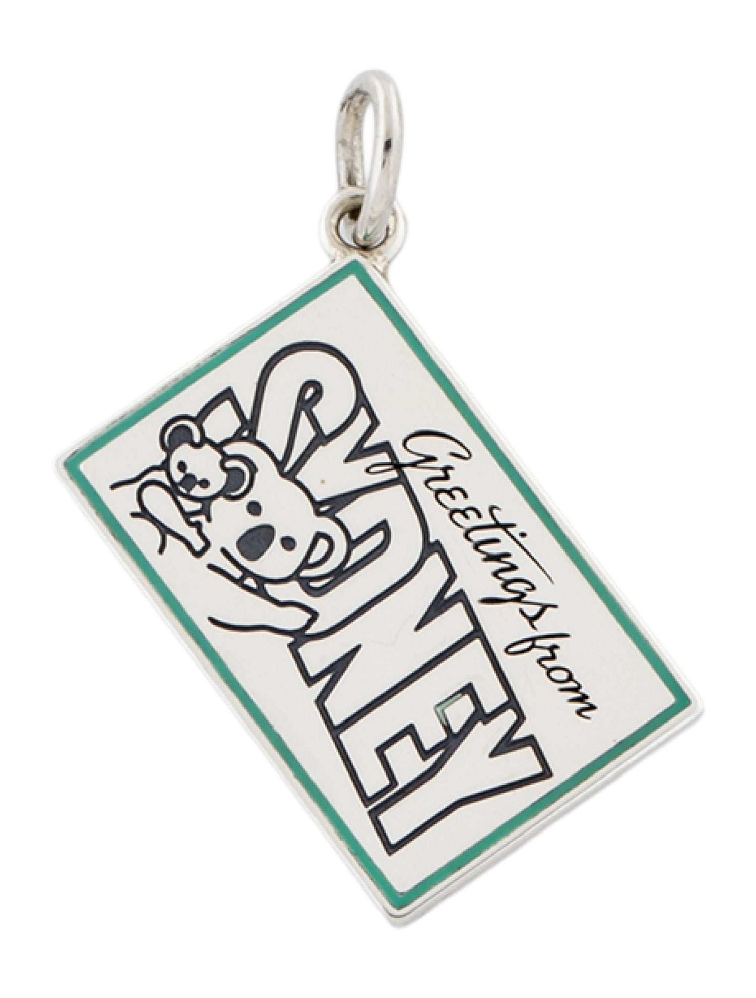 Tiffany & Co. Enamel 'Sydney' Postcard Charm