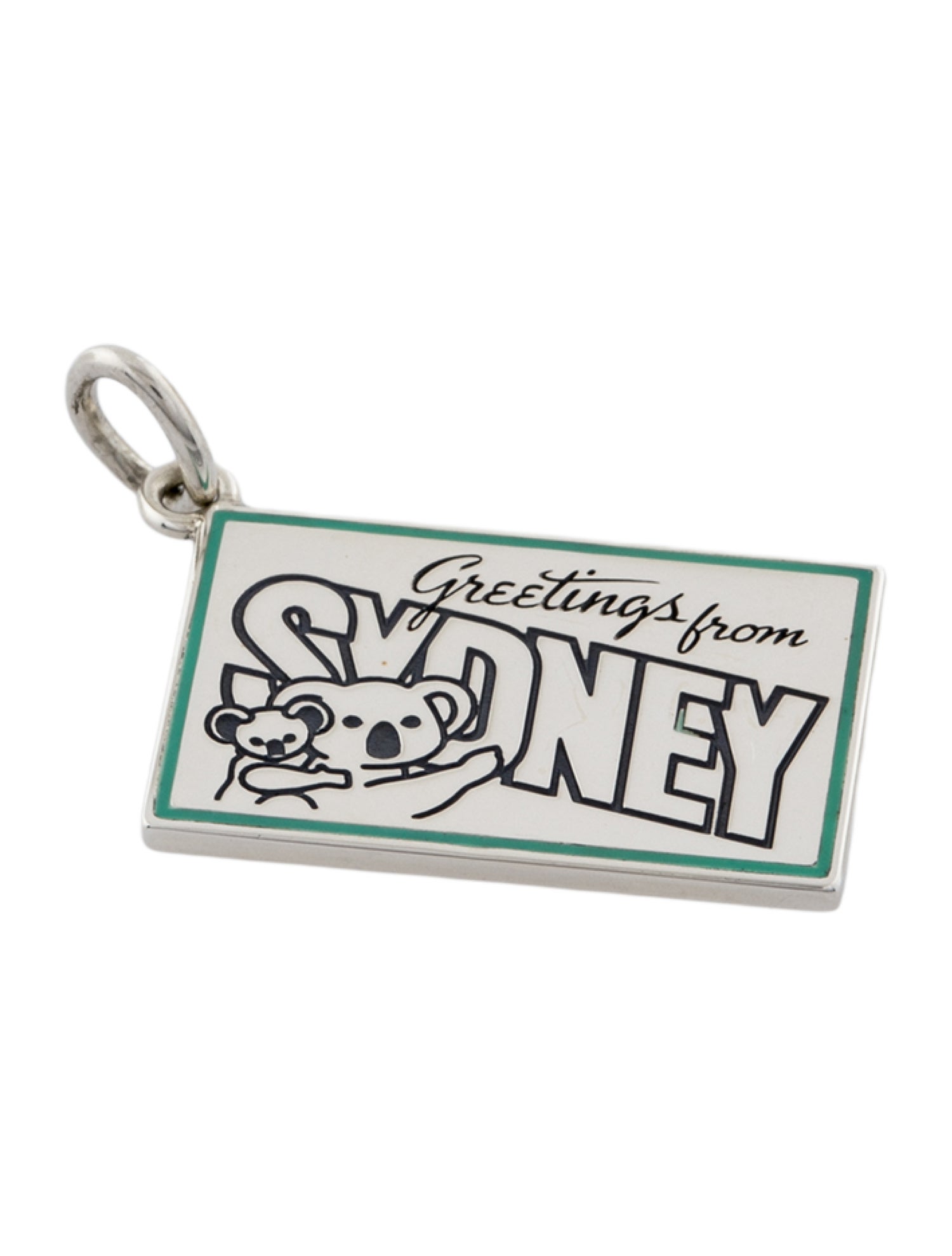 Tiffany & Co. Enamel 'Sydney' Postcard Charm