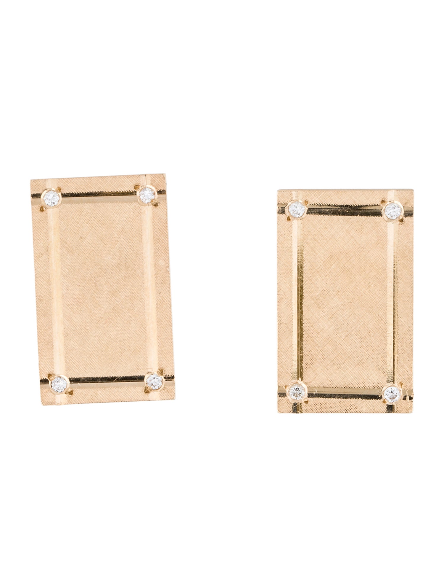 Tiffany & Co. Vintage 14K Diamond Earclips