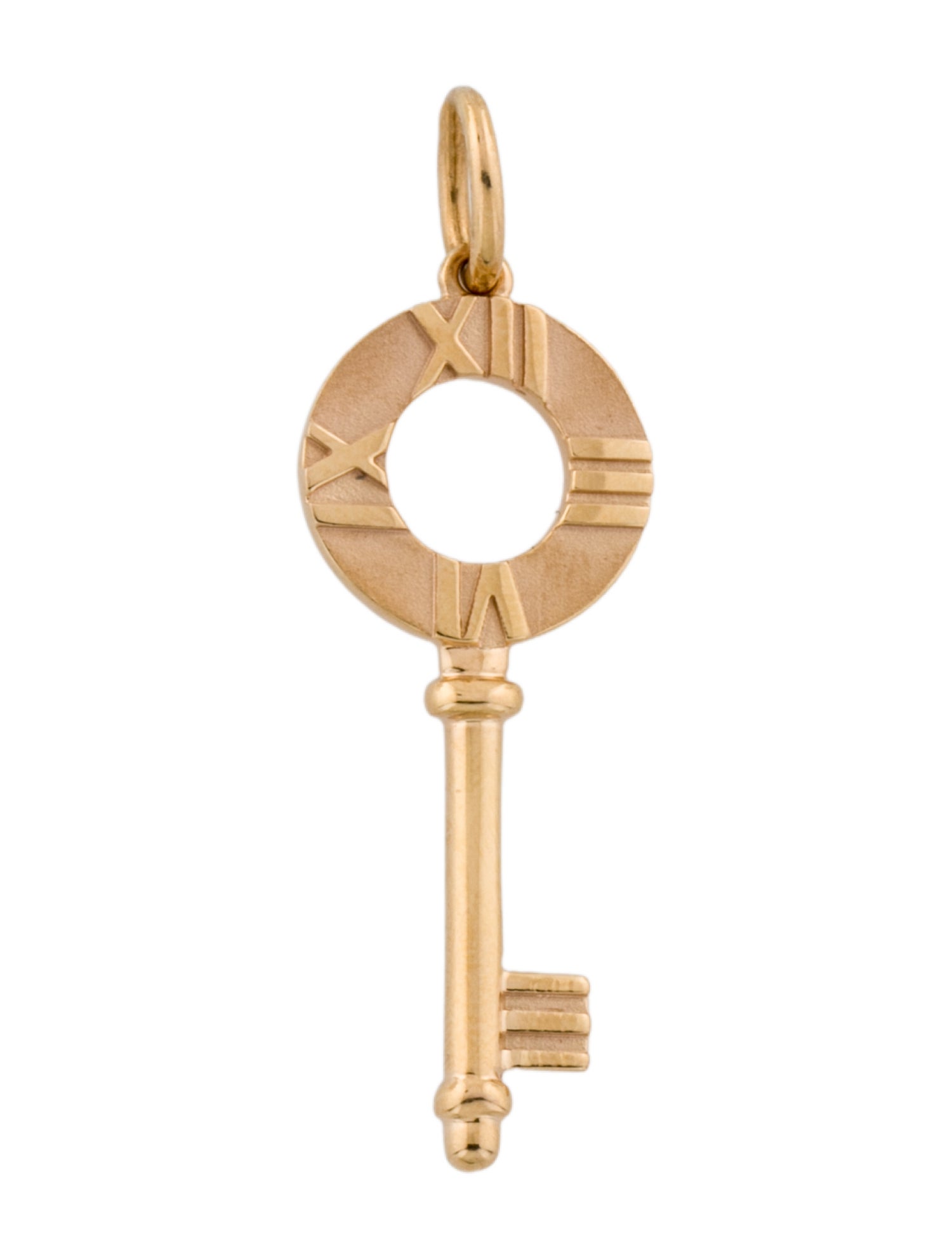 Tiffany & Co. 18K Atlas Circle Key Pendant
