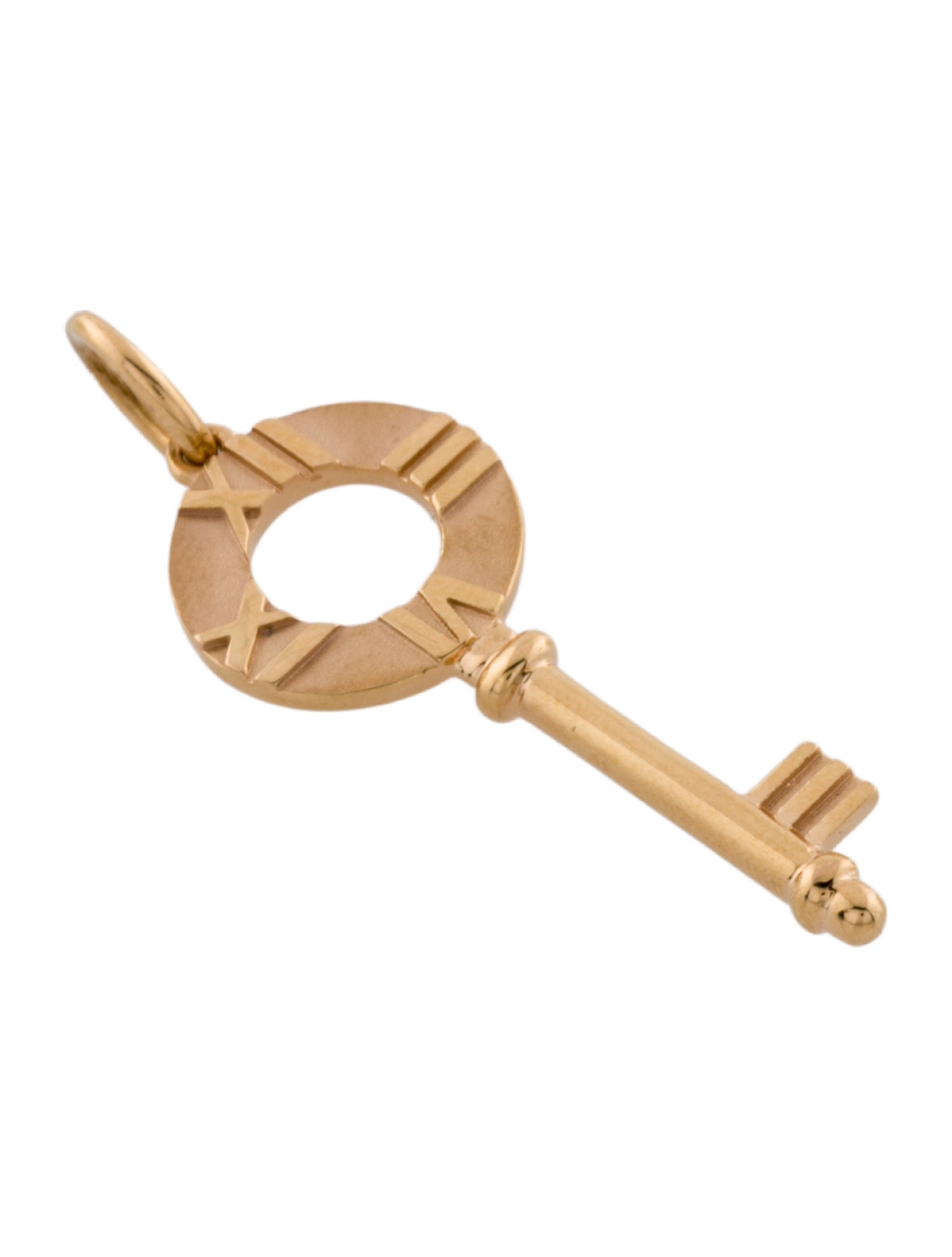 Tiffany & Co. 18K Atlas Circle Key Pendant