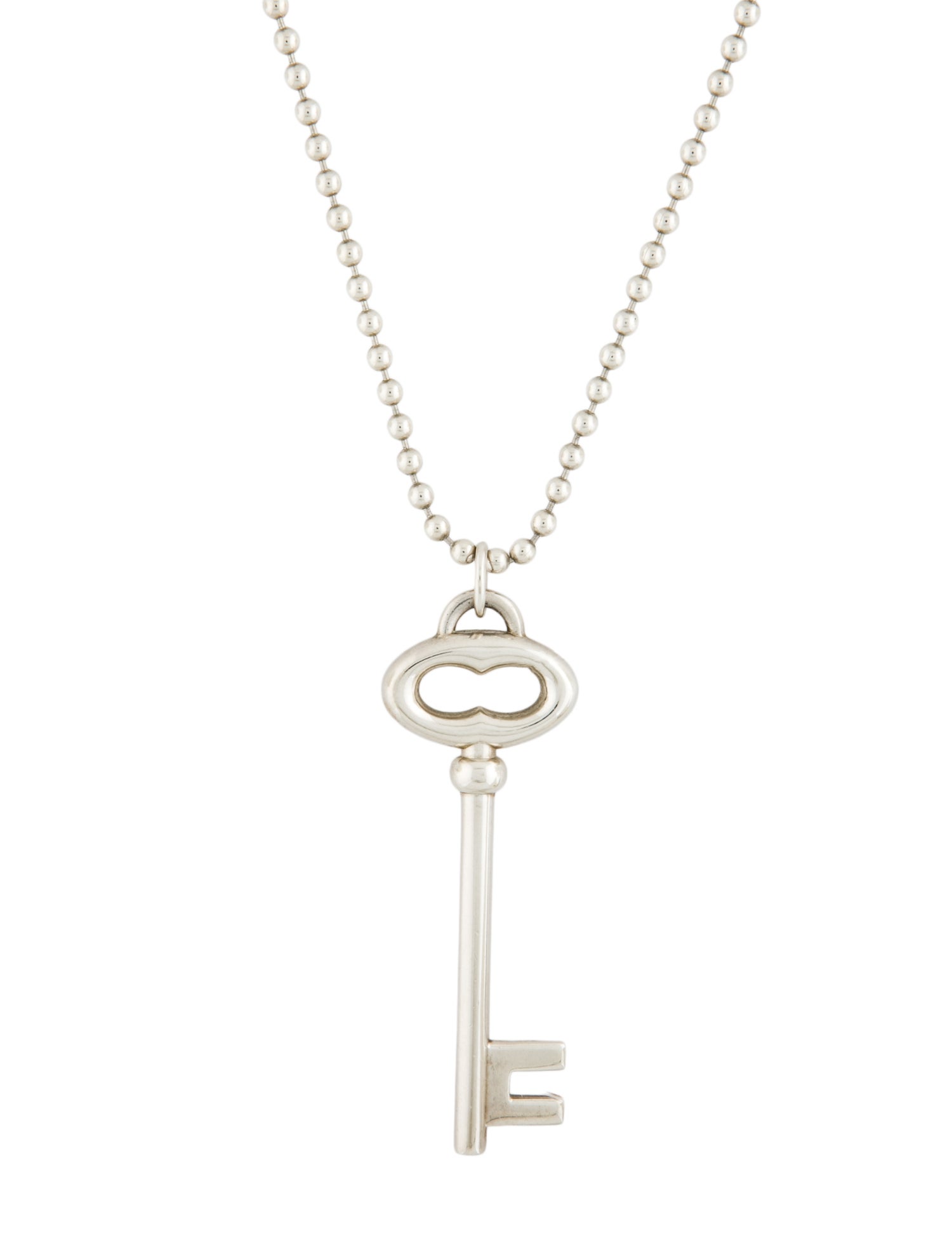 Tiffany & Co. Oval Key Pendant Necklace