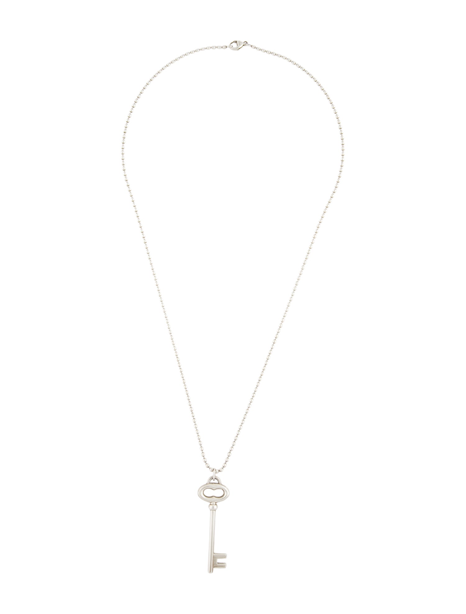 Tiffany & Co. Oval Key Pendant Necklace