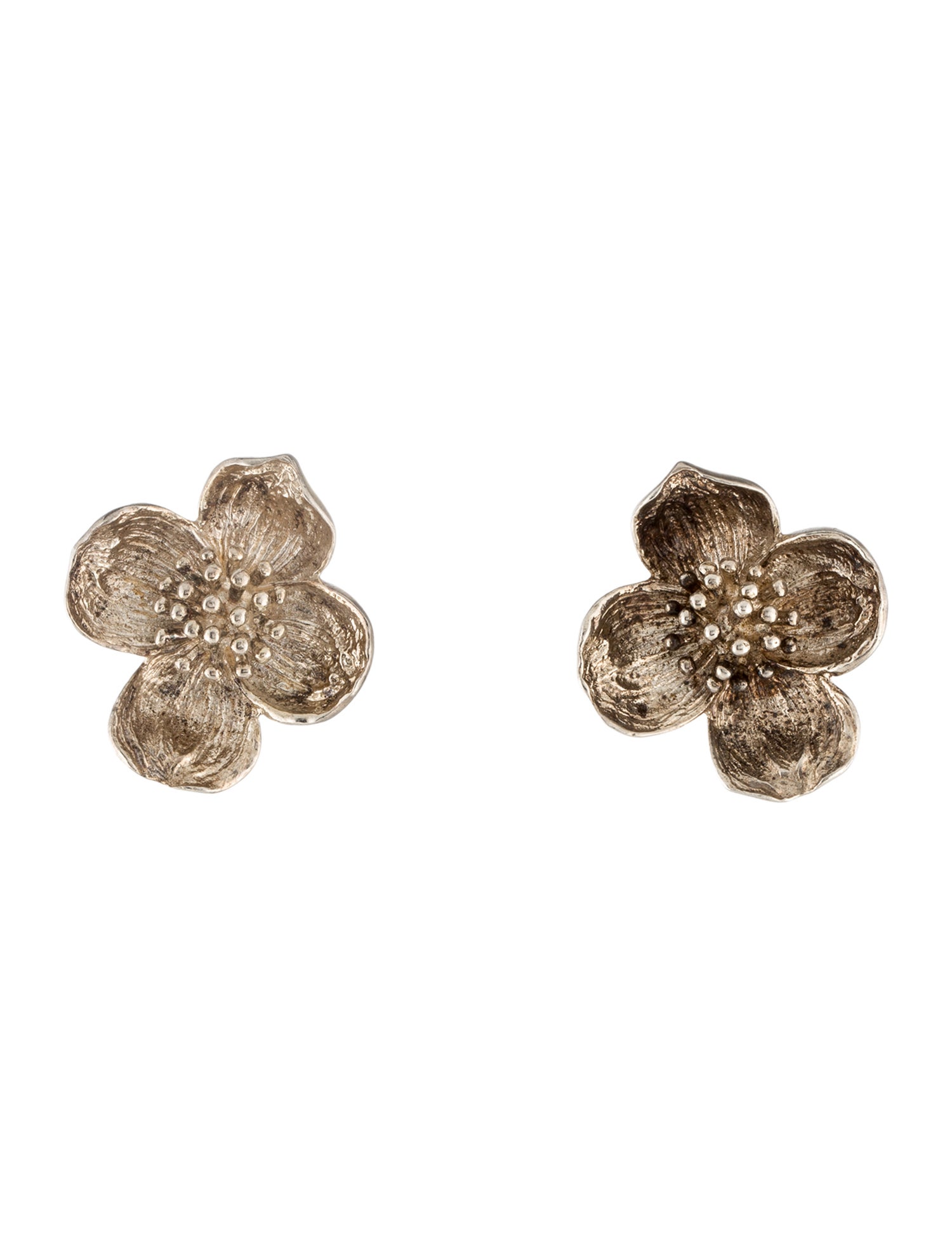 Tiffany & Co. Vintage Dogwood Clip-On Earrings