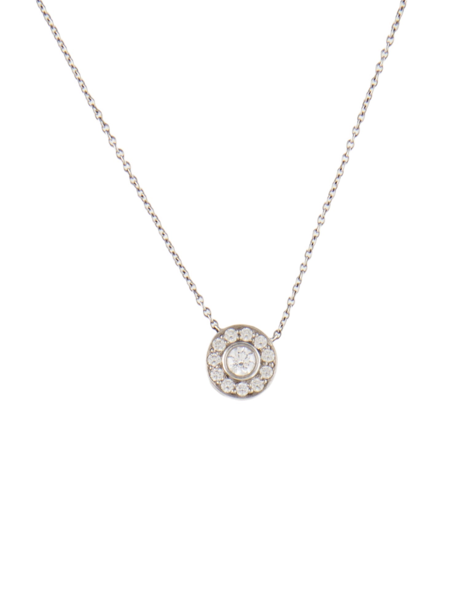 Tiffany & Co. Platinum Diamond Circlet Pendant Necklace