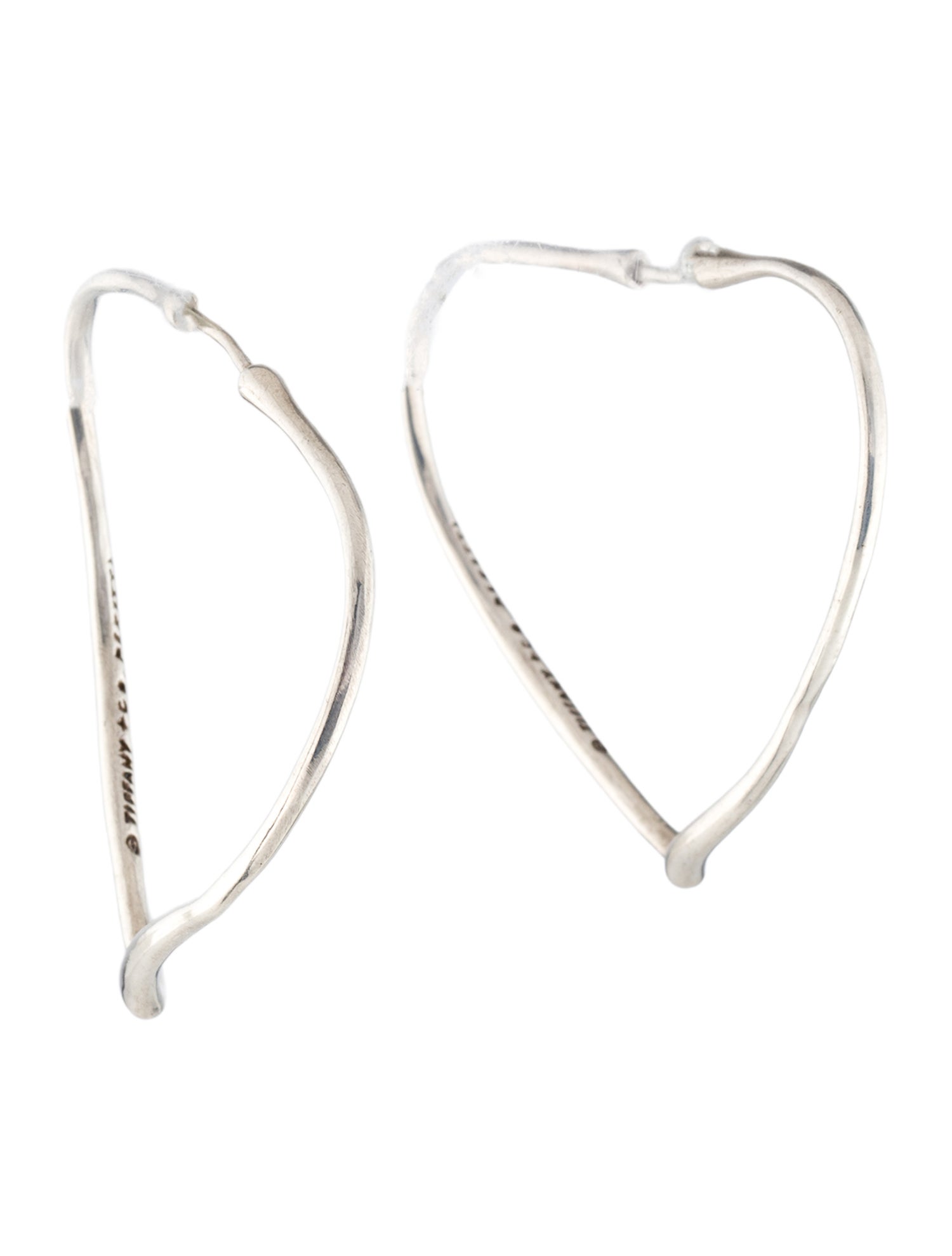 Tiffany & Co. Open Heart Hoop Earrings