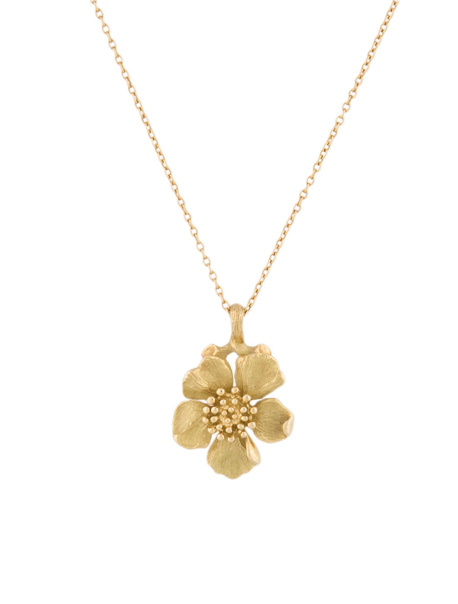 Tiffany & Co. Vintage Dogwood Flower Pendant Necklace