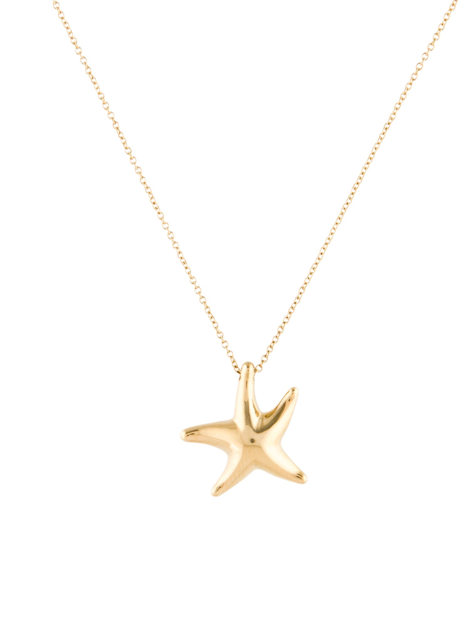 Tiffany & Co. 18K Starfish Pendant Necklace