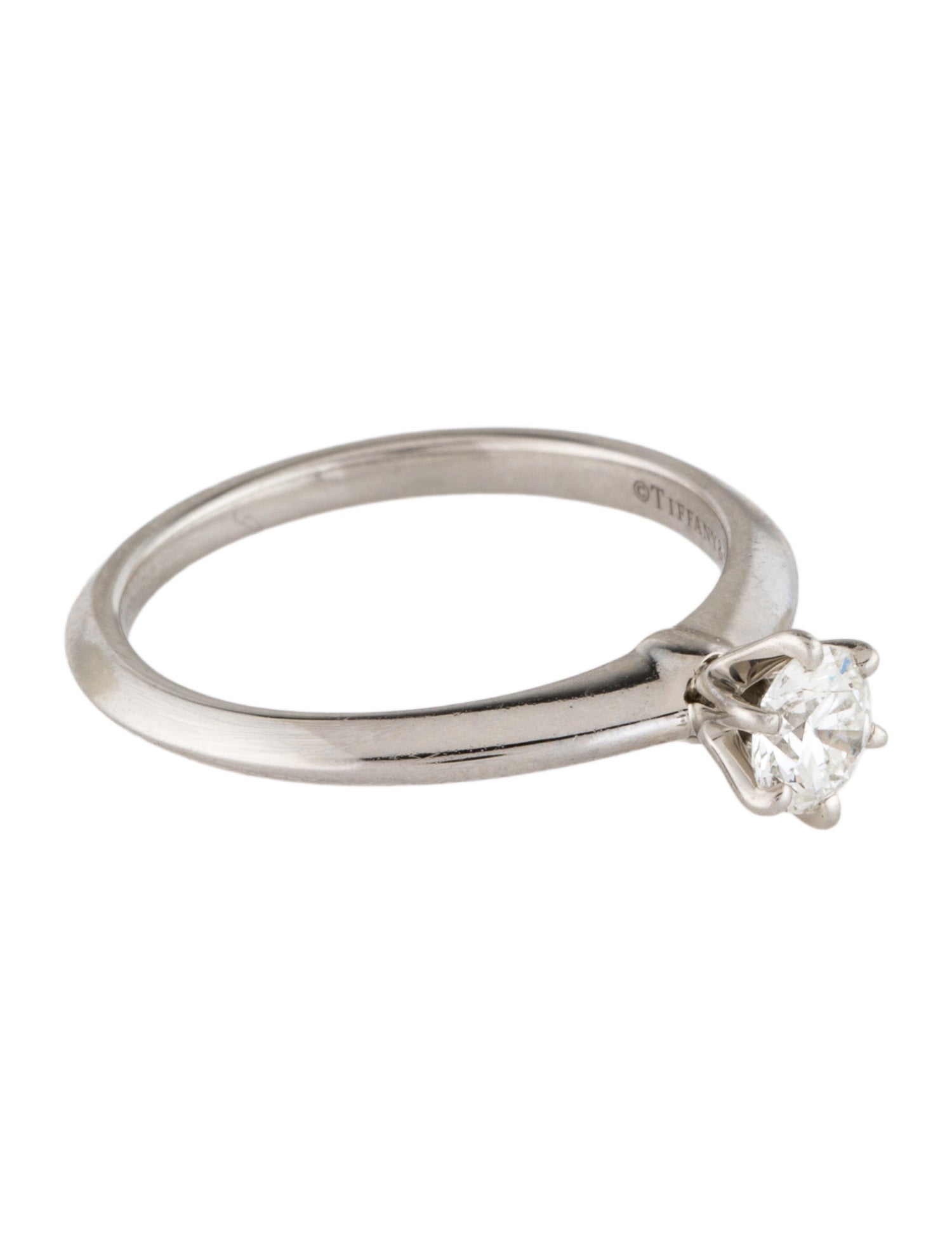 Tiffany & Co. Platinum Diamond Solitaire Engagement Ring