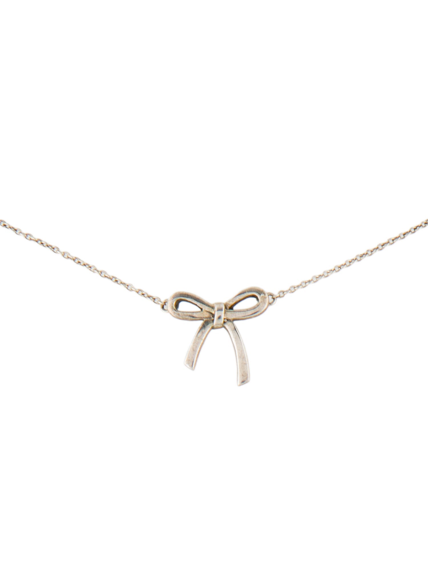 Tiffany & Co. Vintage Bow Pendant Necklace