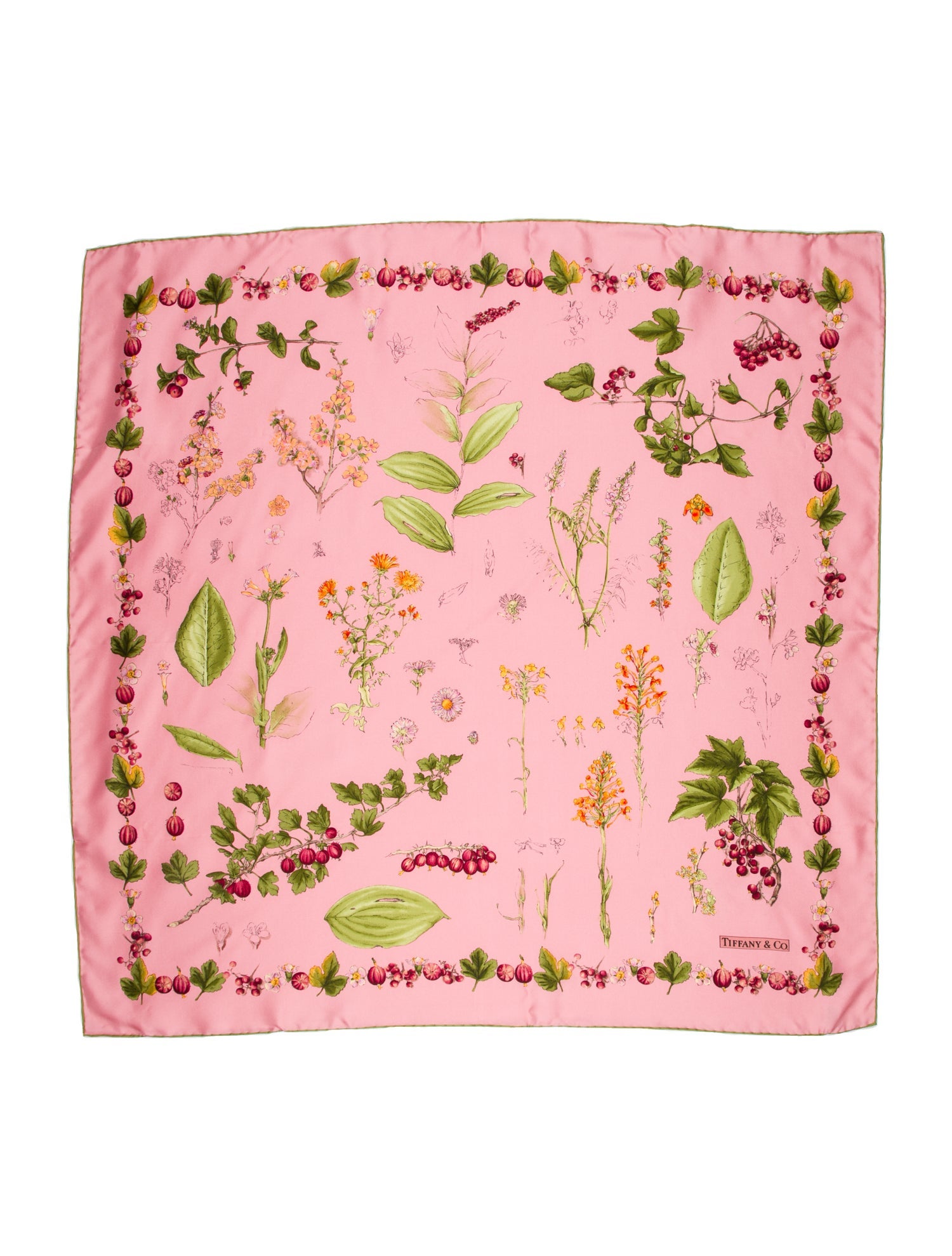 Tiffany & Co. Silk Floral Print Scarf