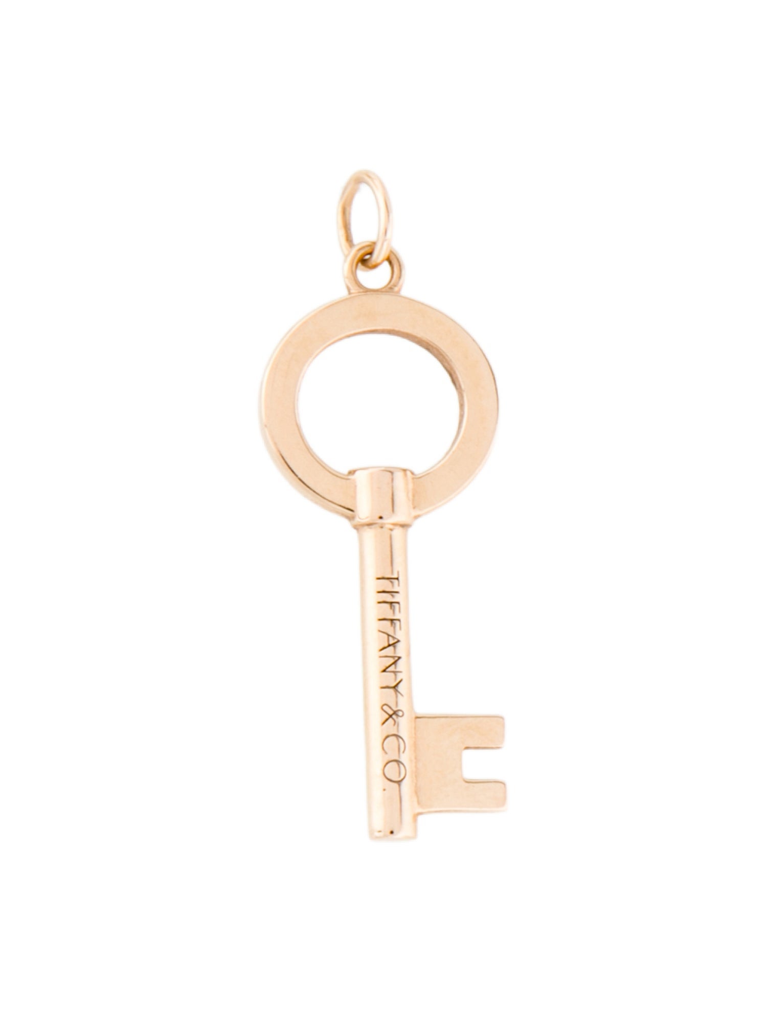 Tiffany & Co. 18K Open Round Key Pendant