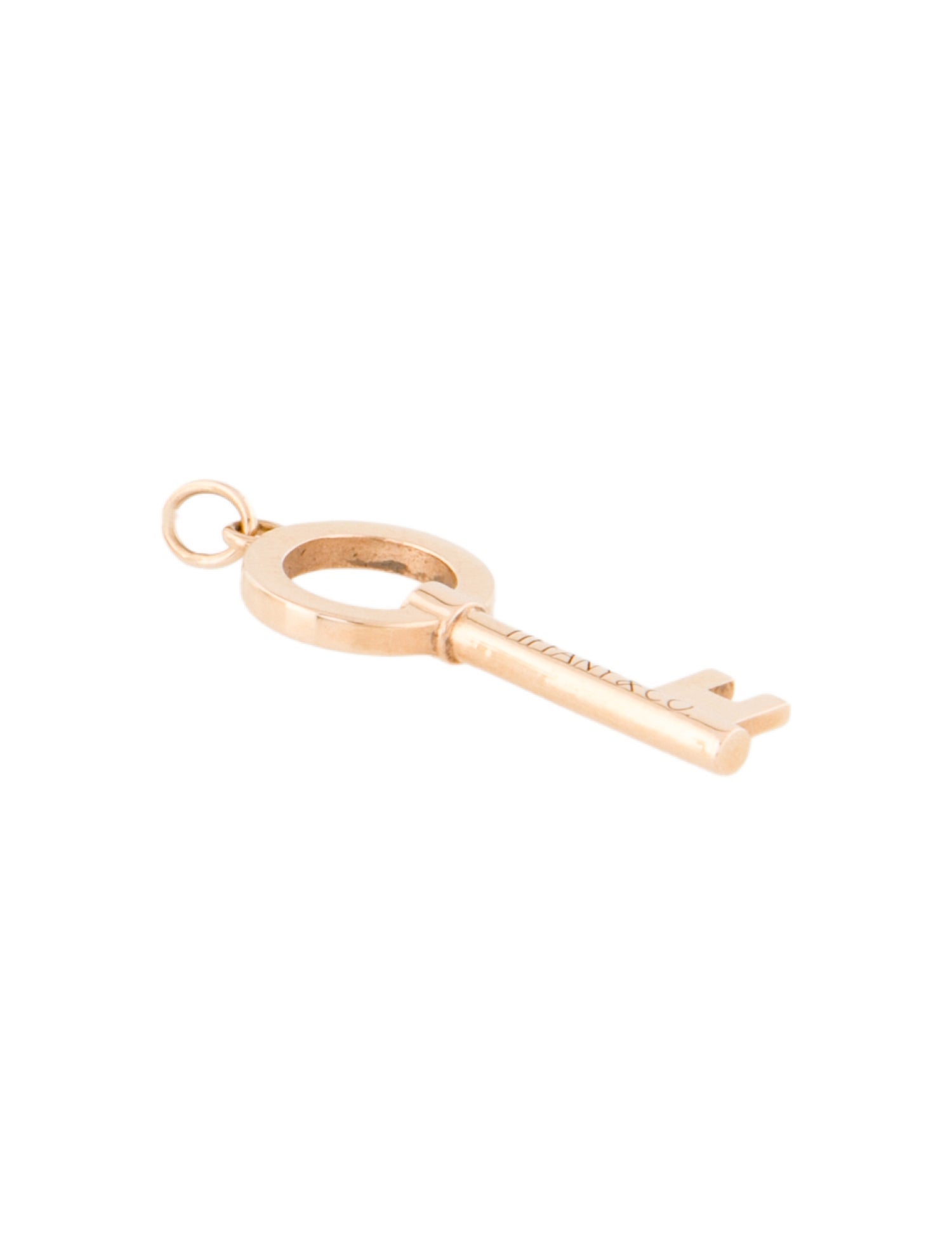 Tiffany & Co. 18K Open Round Key Pendant