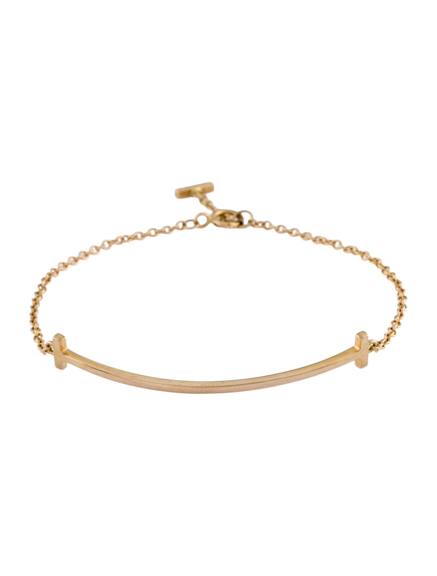 Tiffany & Co. 18K T Smile Bracelet