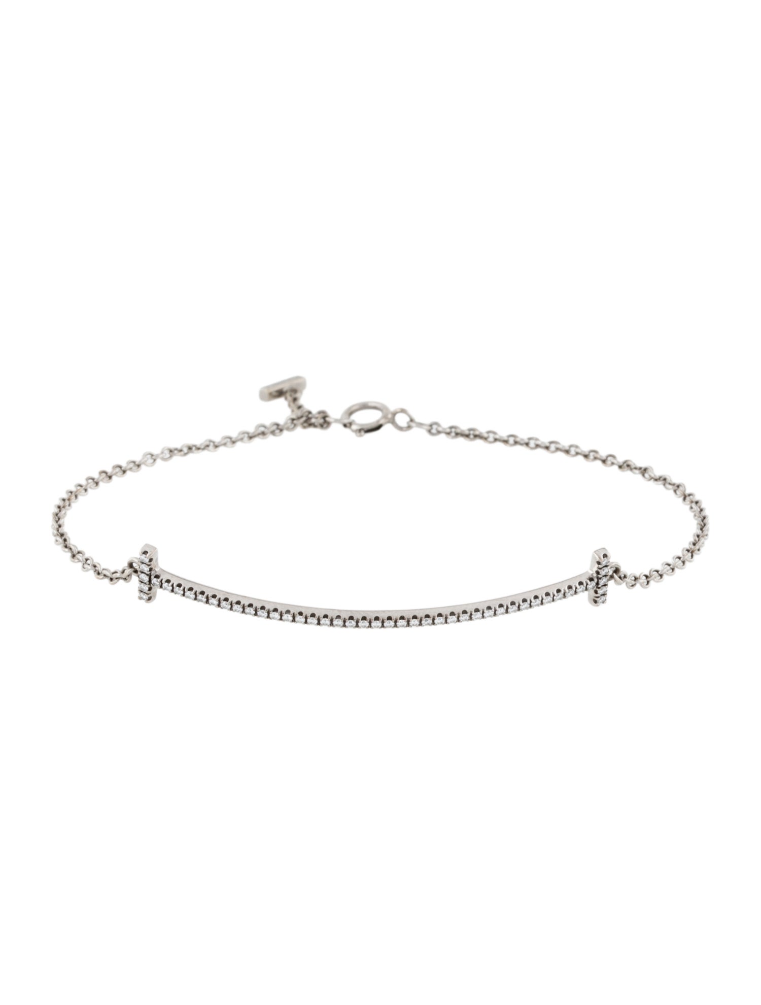 Tiffany & Co. 18K Diamond Smile Station Bracelet