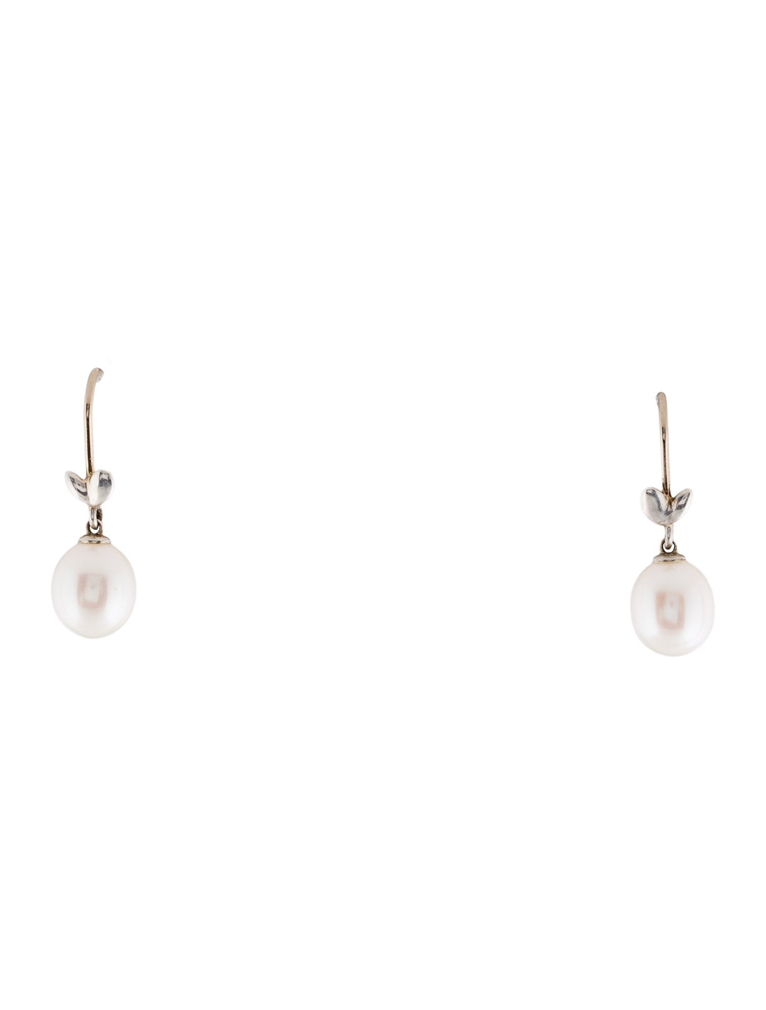 Tiffany & Co. Pearl Olive Leaf Drop Earrings