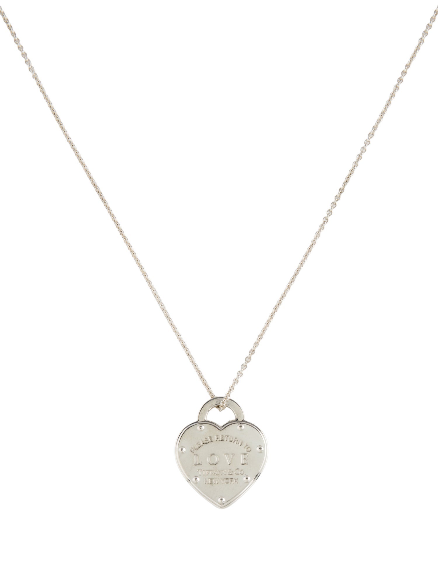 Tiffany & Co. Love Heart Tag Pendant Necklace