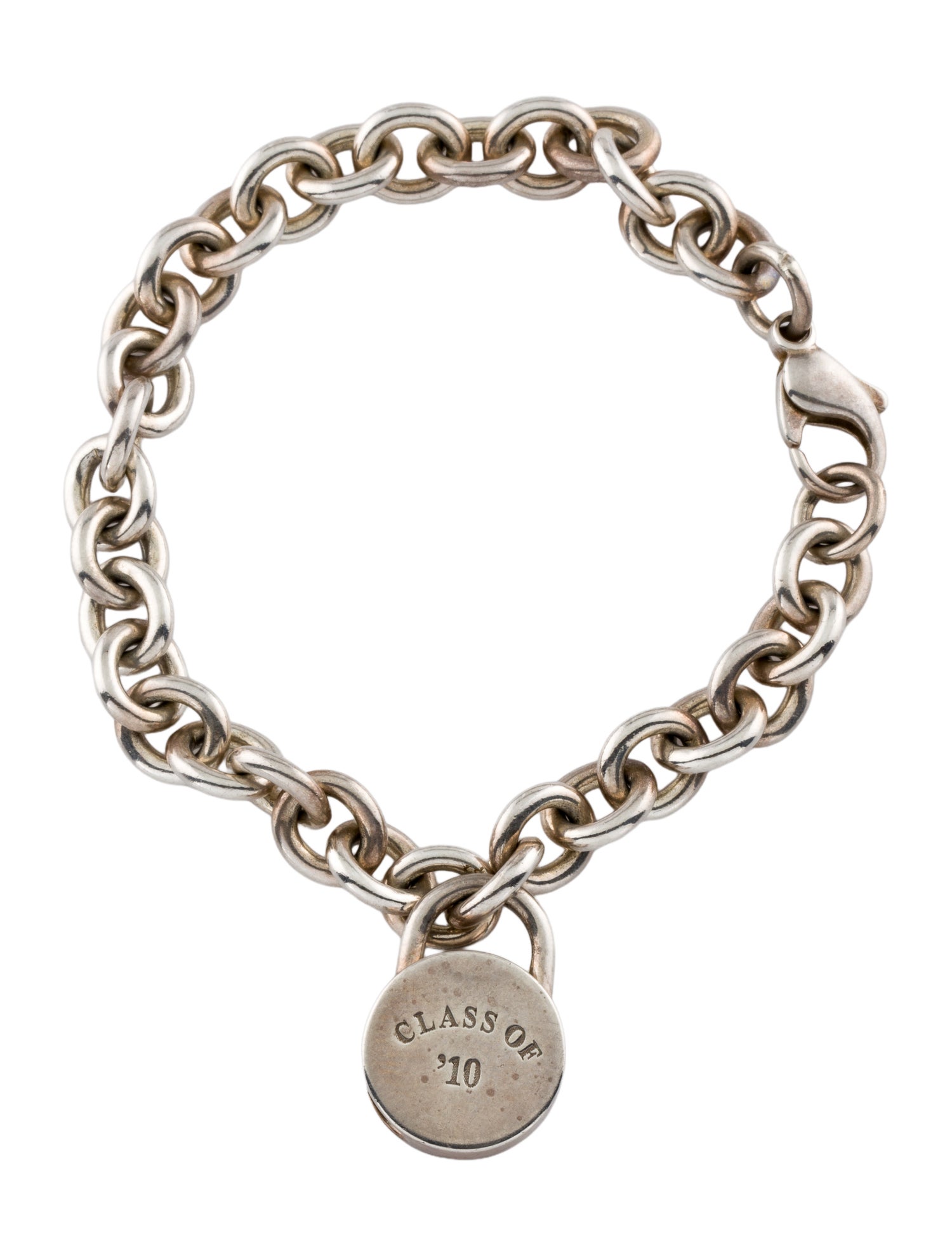 Tiffany & Co. Class of 2010 Round Lock Charm Bracelet