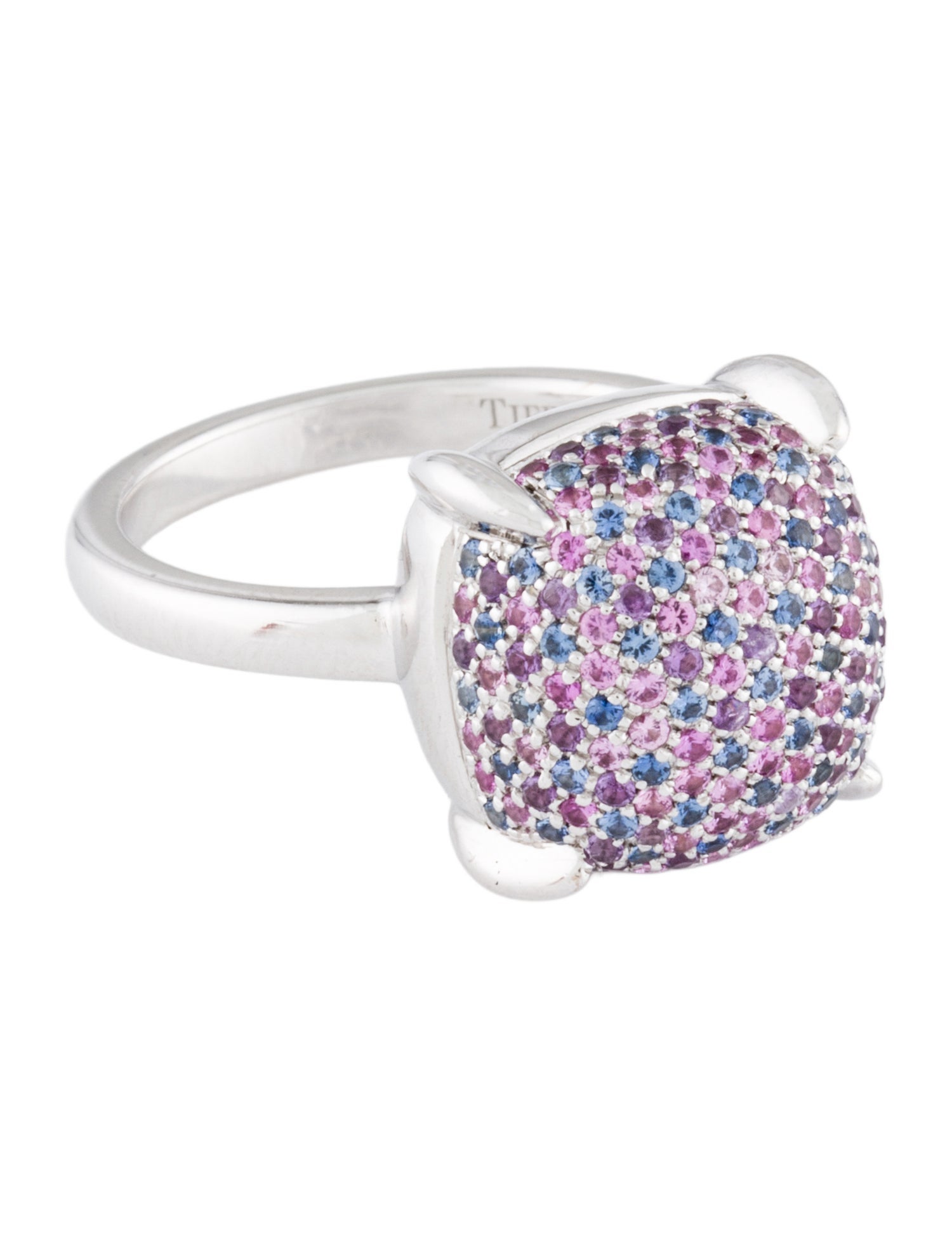 Tiffany & Co. 18K Amethyst & Sapphire Sugar Stack Ring