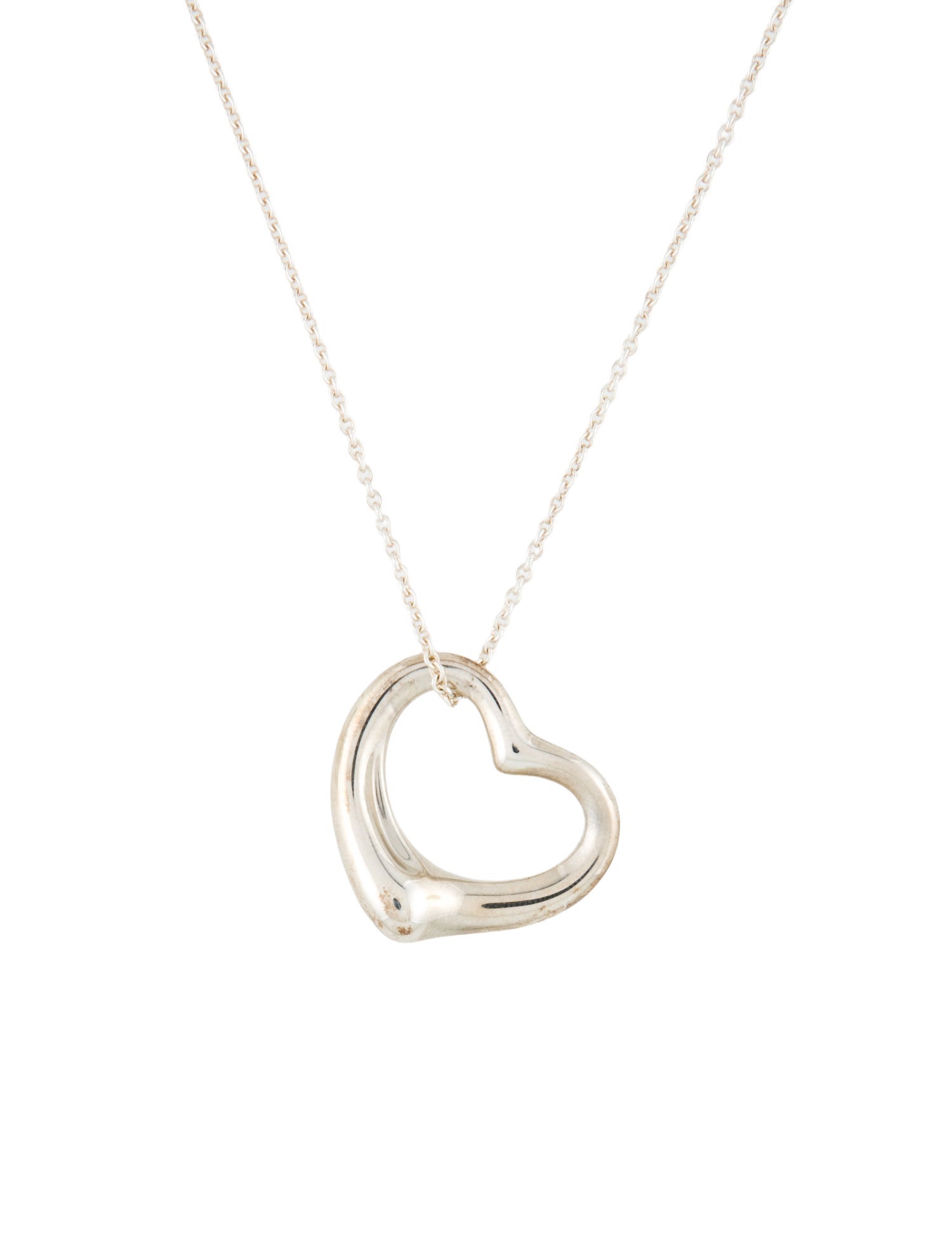 Tiffany & Co. Open Heart Pendant Necklace