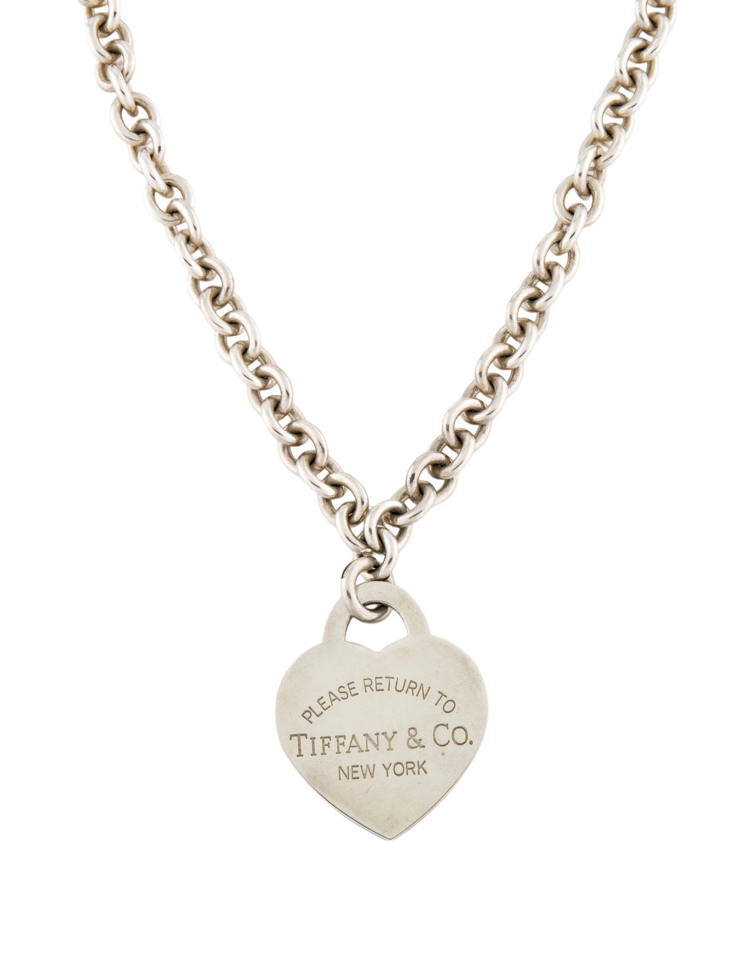 Tiffany & Co. Large Heart Tag Pendant Necklace