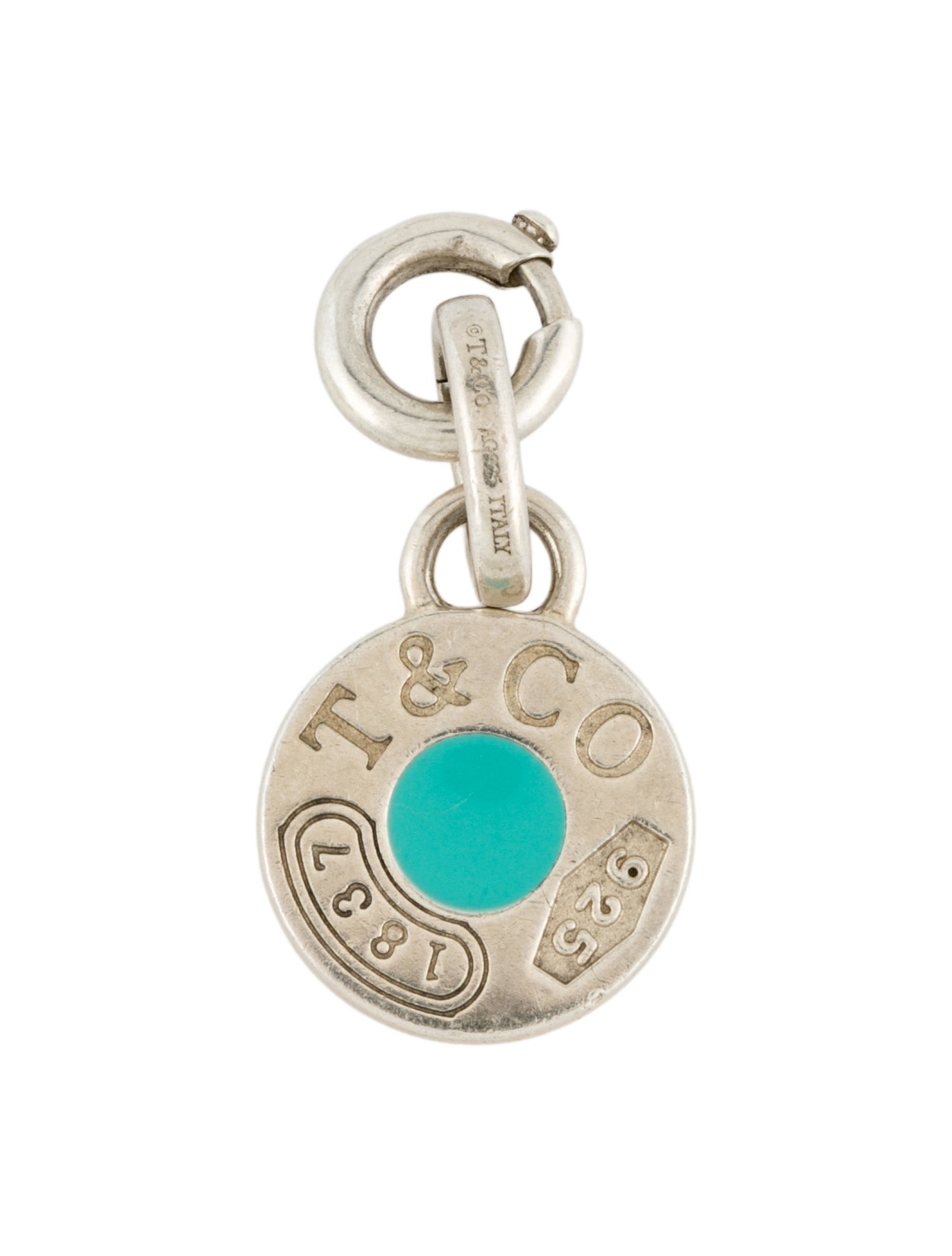 Tiffany & Co. Enamel 1837 Circle Charm