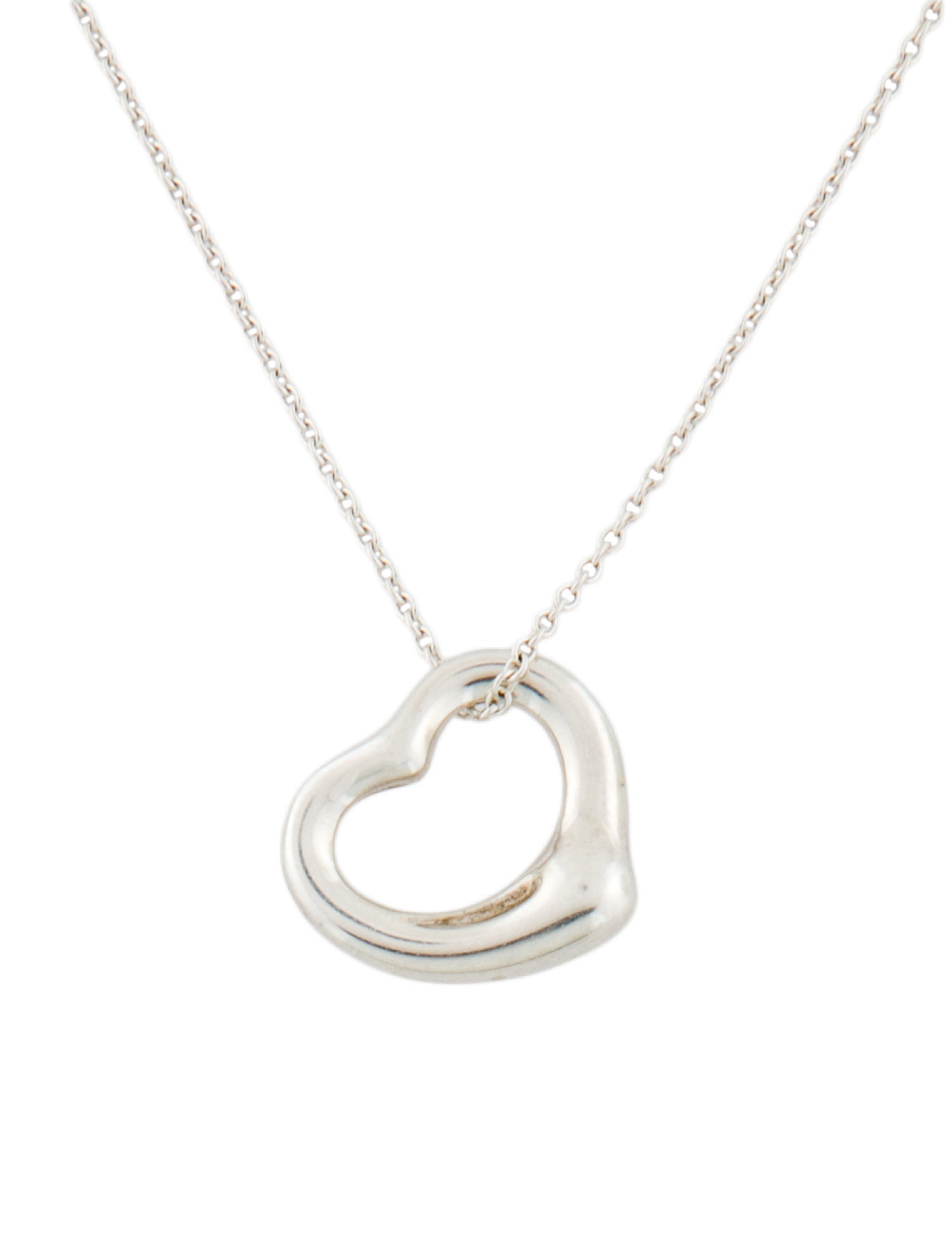 Tiffany & Co. Open Heart Pendant Necklace