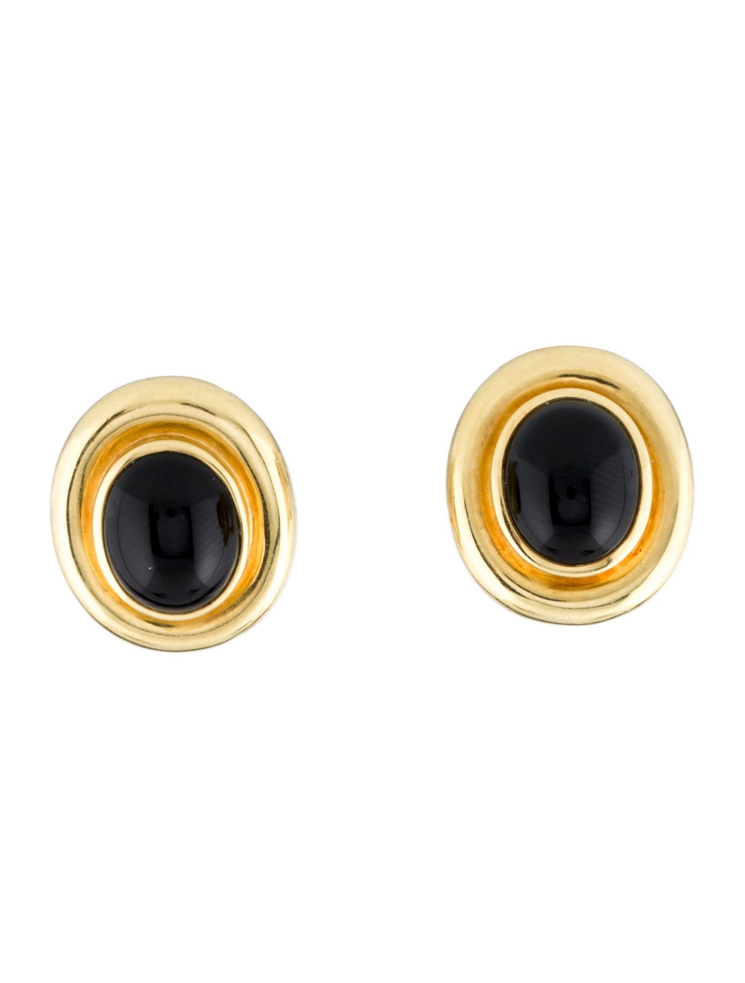 Tiffany & Co. 18K Onyx Earclips