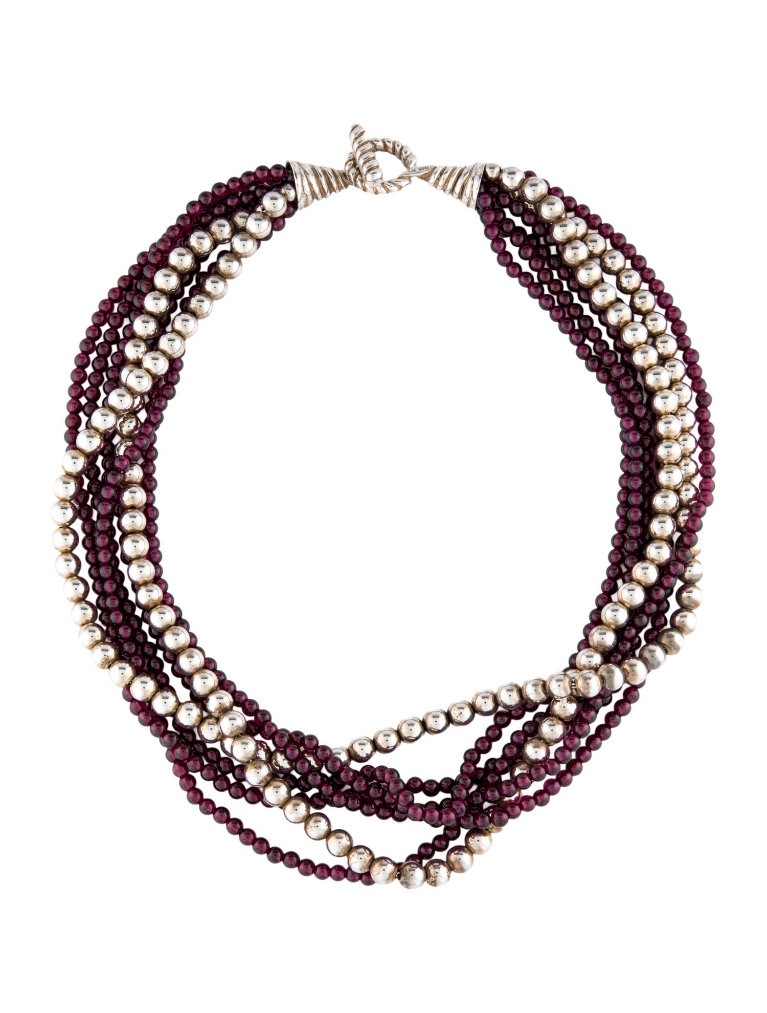 Tiffany & Co. Vintage Rhodolite Torsade Multistrand Necklace