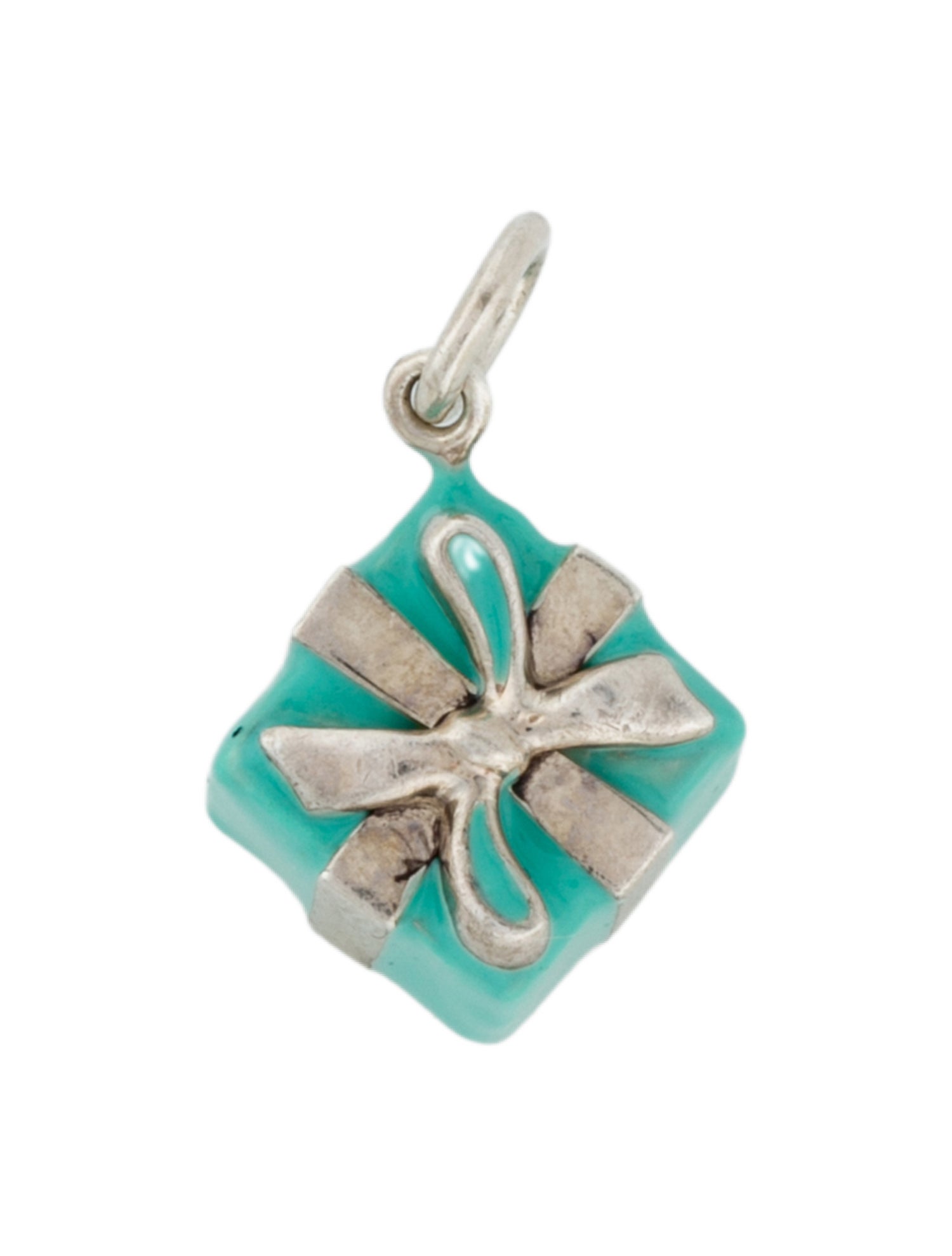 Tiffany & Co. Blue Enamel Gift Box Charm