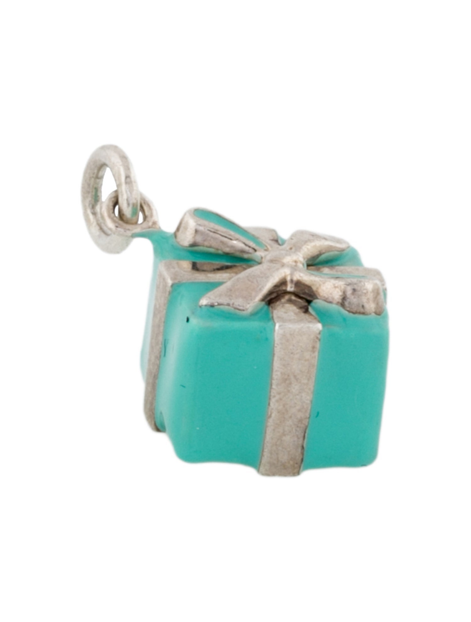 Tiffany & Co. Blue Enamel Gift Box Charm
