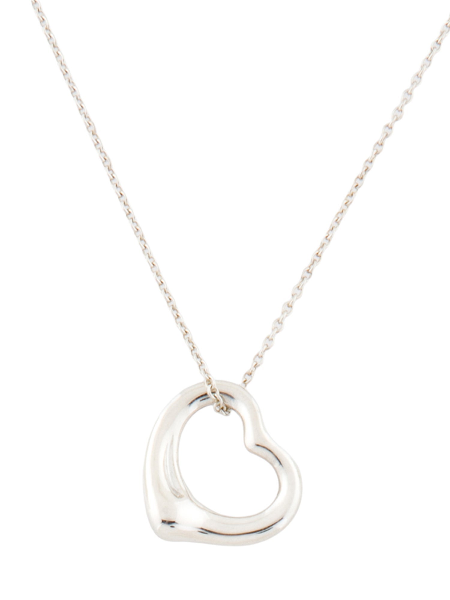 Tiffany & Co. Open Heart Pendant Necklace