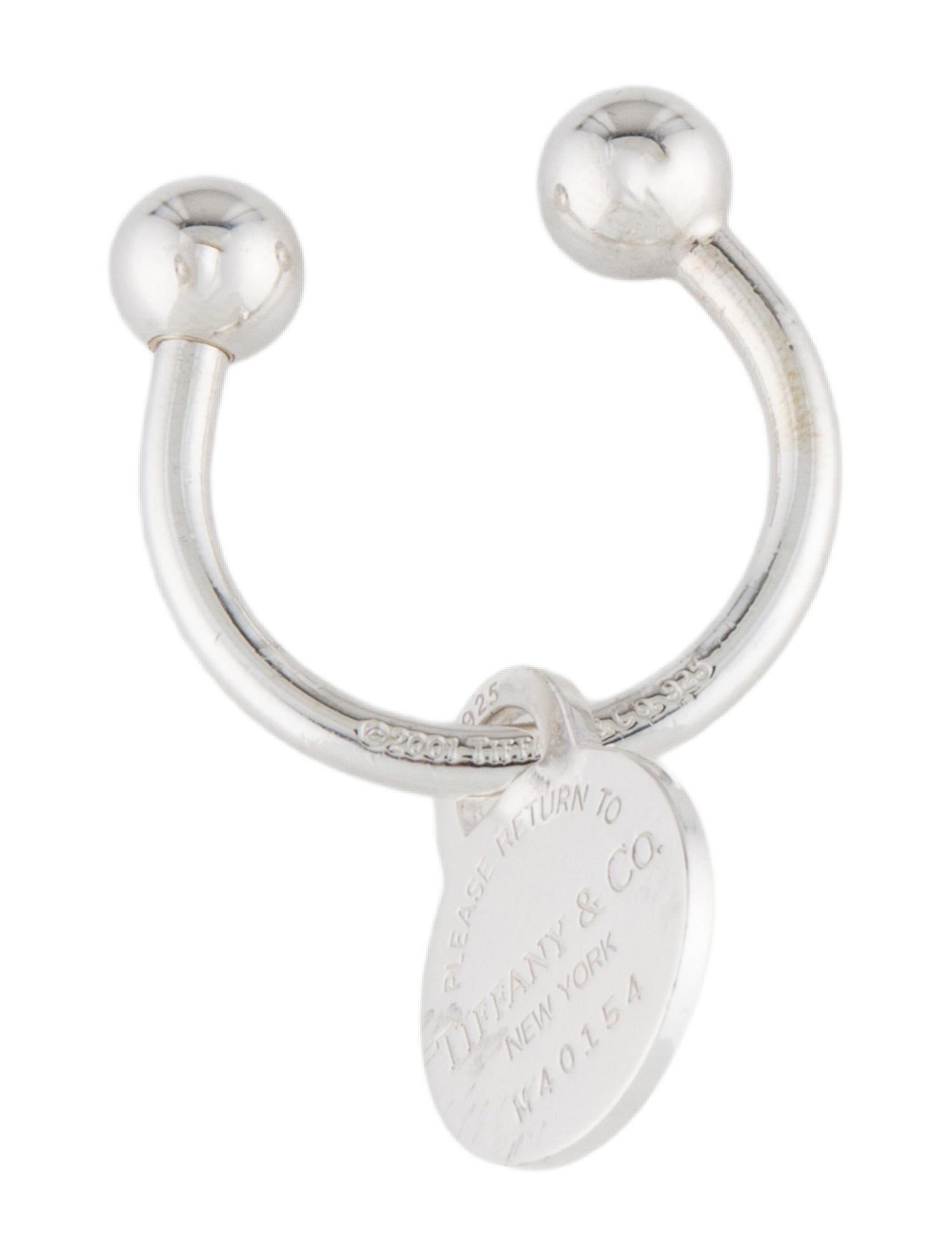 Tiffany & Co. Sterling Silver Tag Keychain