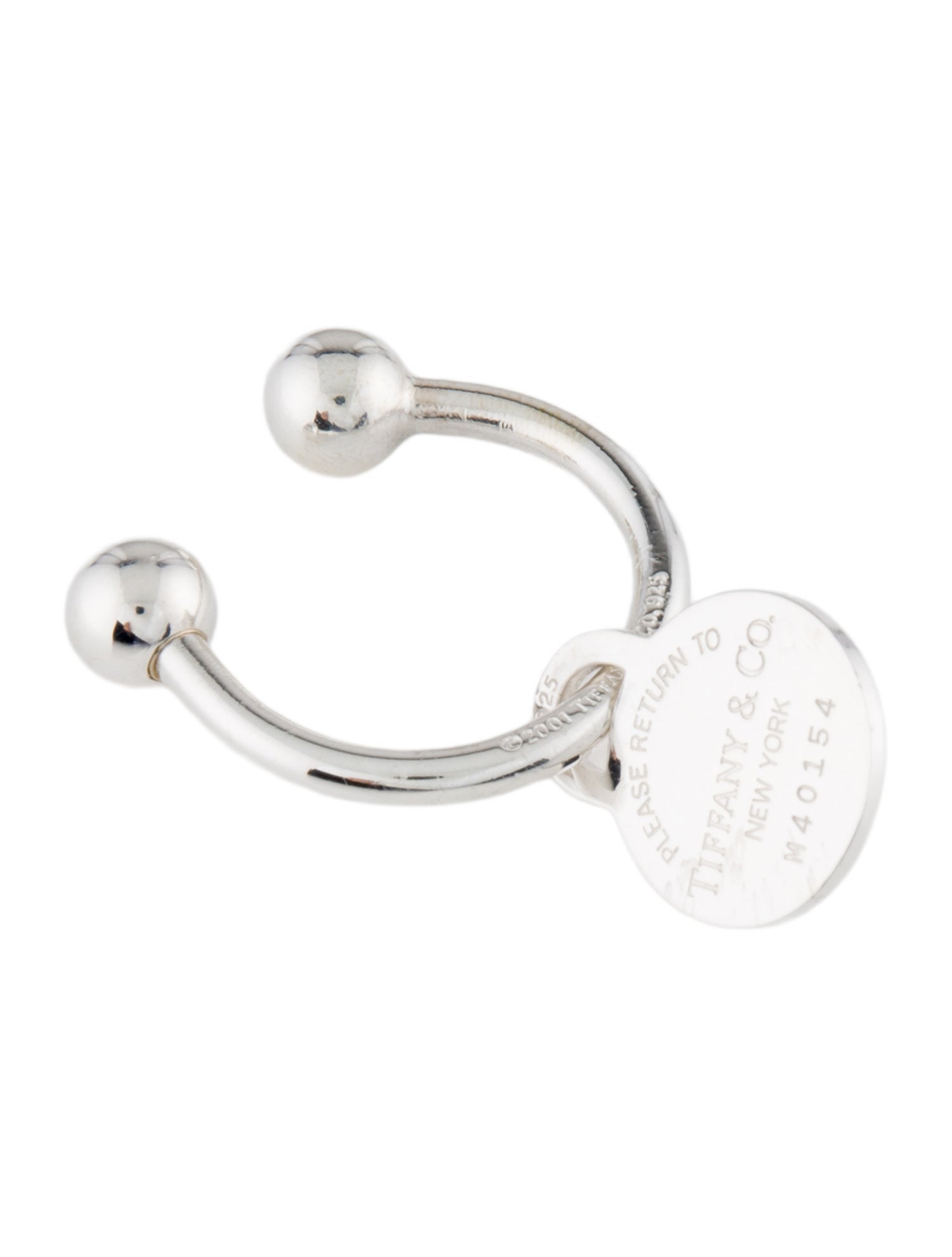 Tiffany & Co. Sterling Silver Tag Keychain