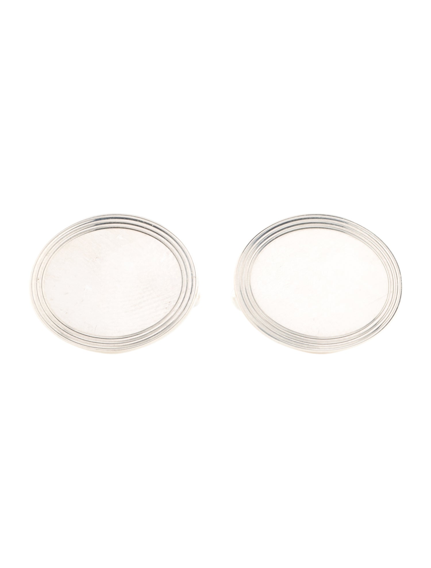 Tiffany & Co. Engine-Turned Oval Cufflinks