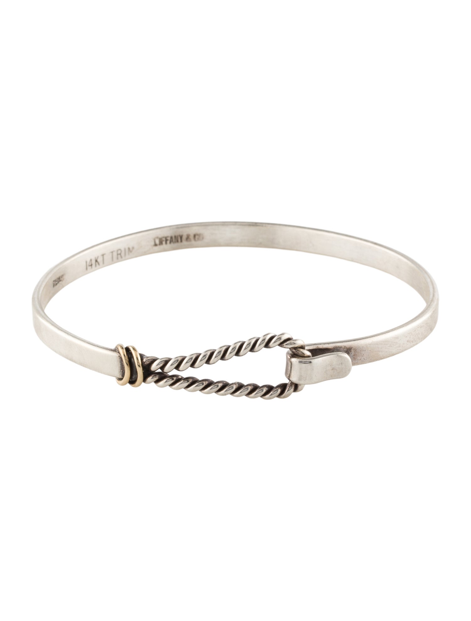 Tiffany & Co. Vintage Two-Tone Rope Hook Braceleet