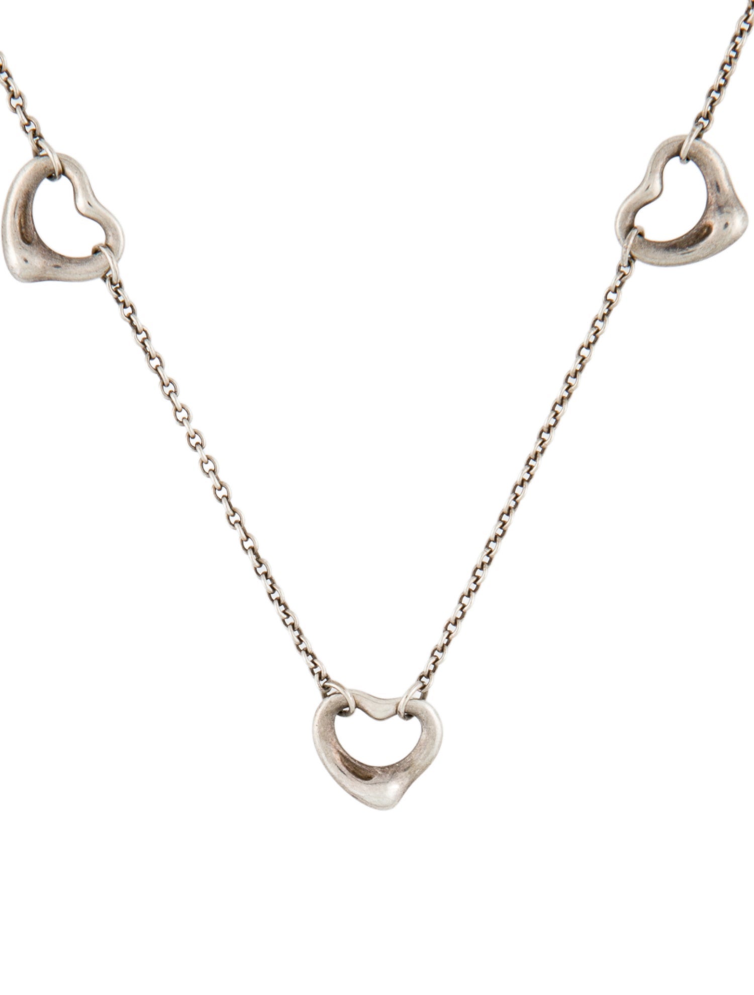 Tiffany & Co. Open Heart Station Necklace