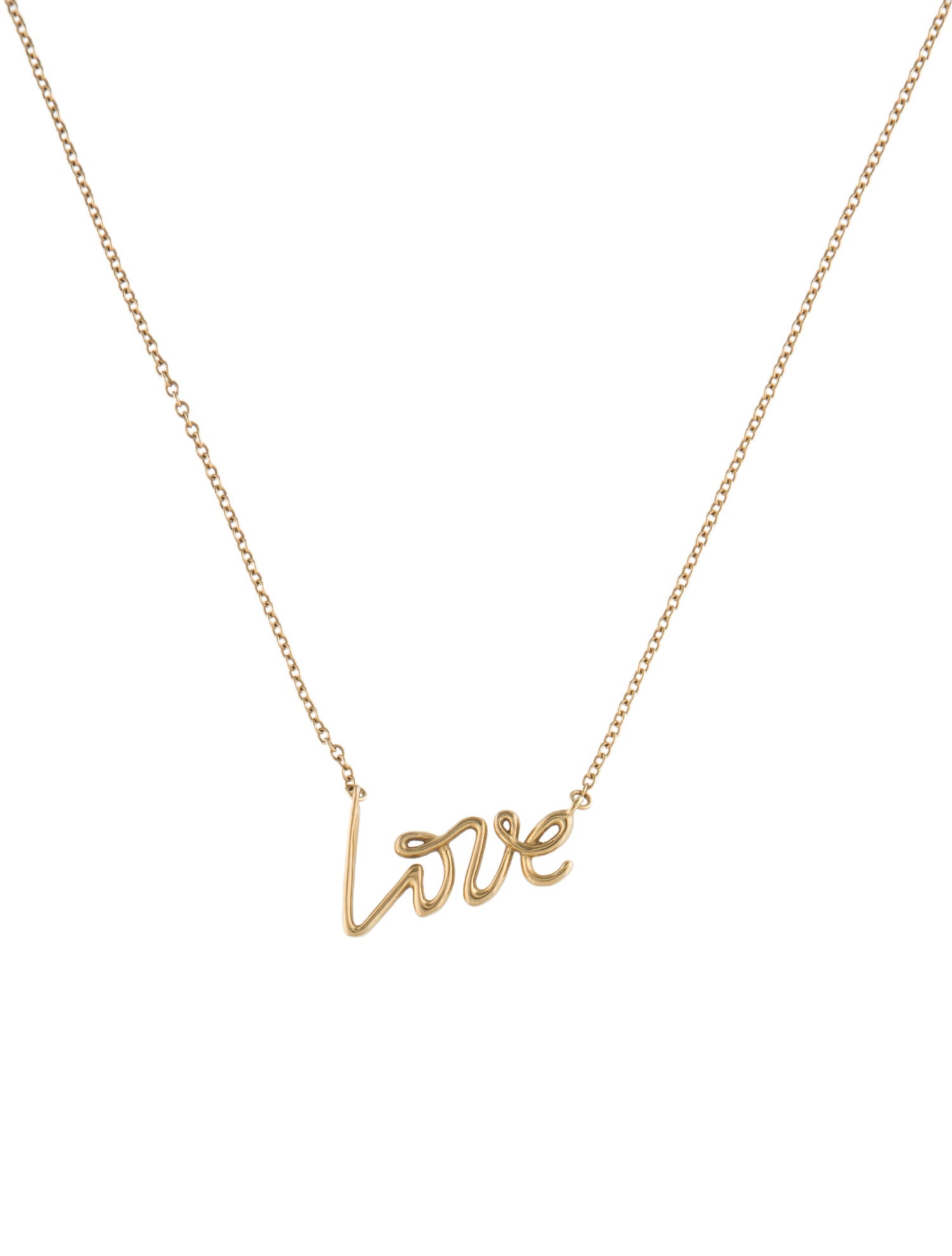 Tiffany & Co. 18K Graffiti Love Pendant Necklace
