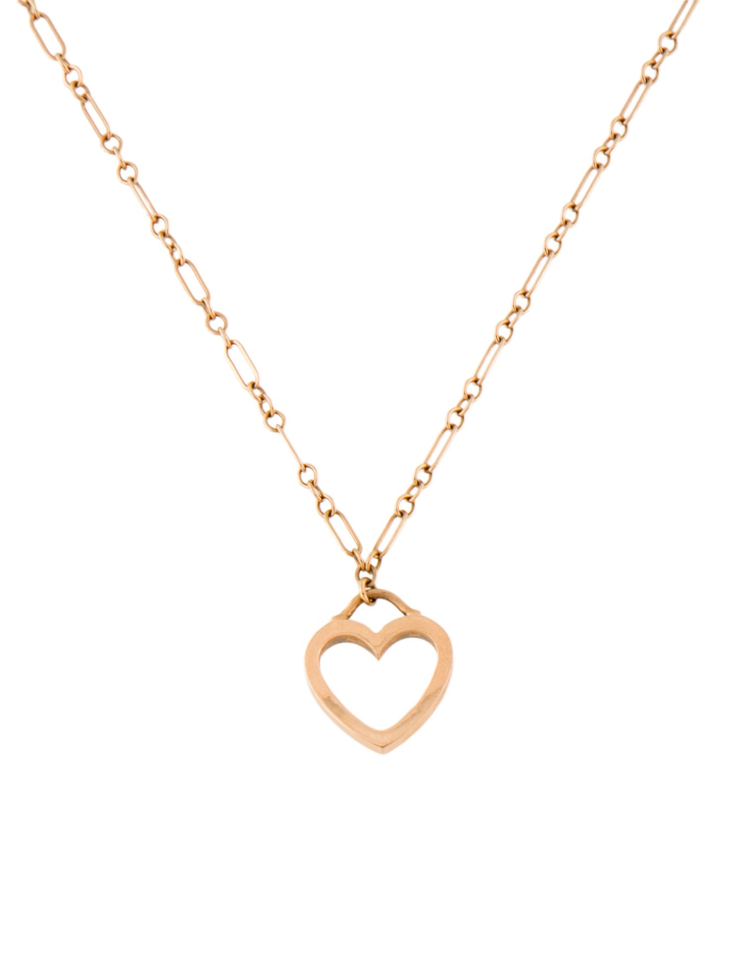 Tiffany & Co. 18K Heart Pendant Necklace