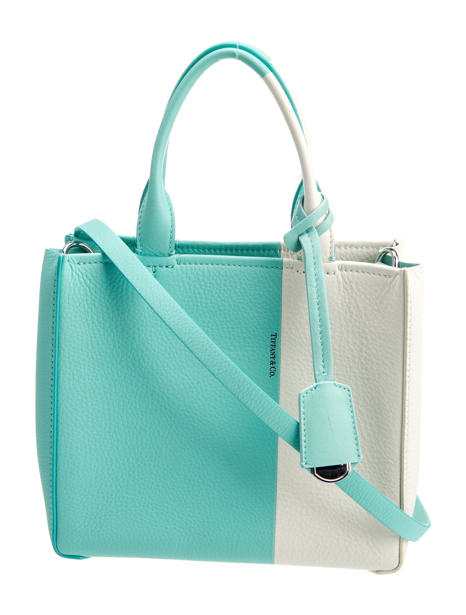 Tiffany & Co. Leather Top Handle Bag - Blue Handle Bags, Handbags ...