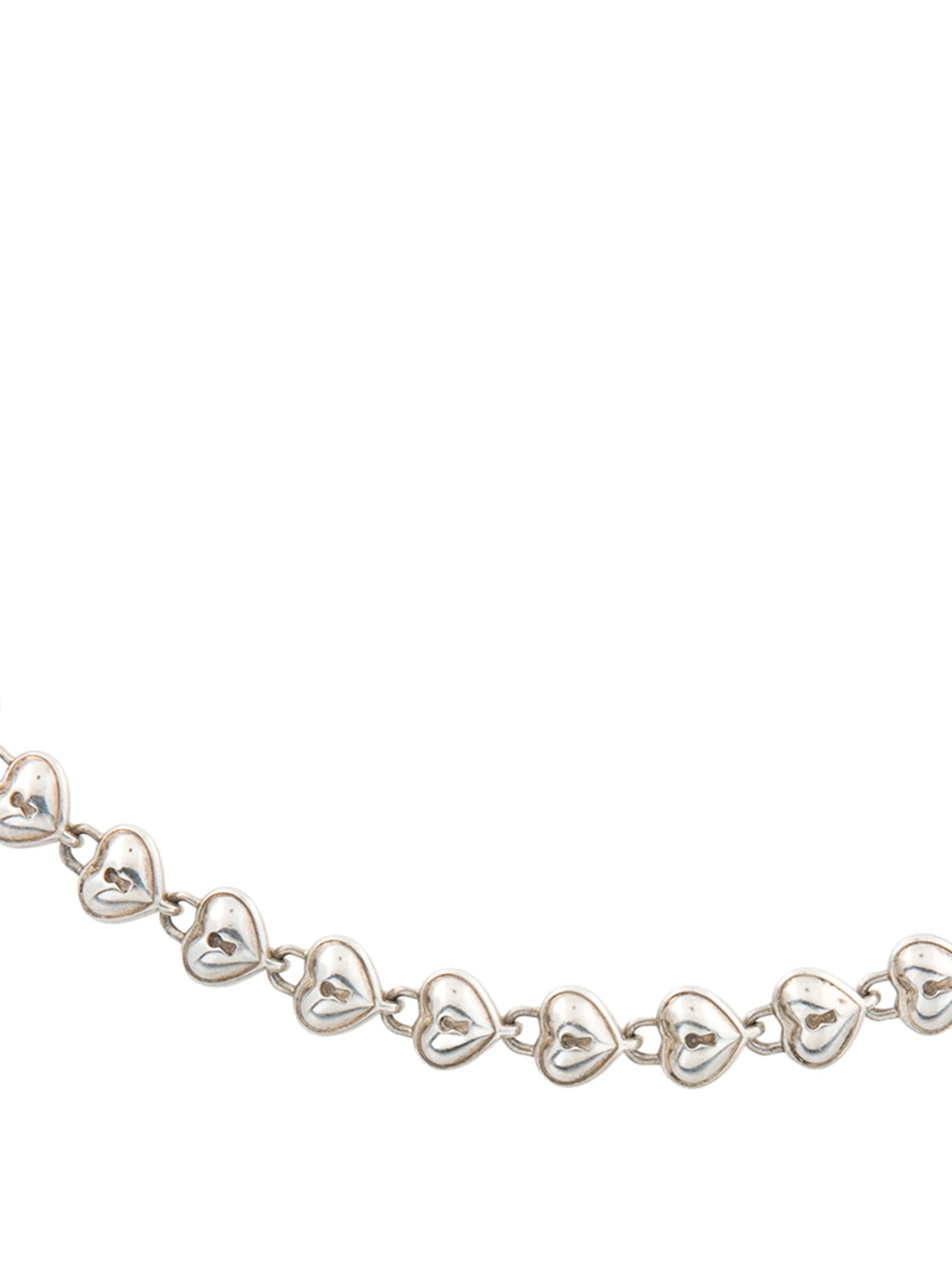 Tiffany & Co. Vintage Heart Padlock Link Necklace
