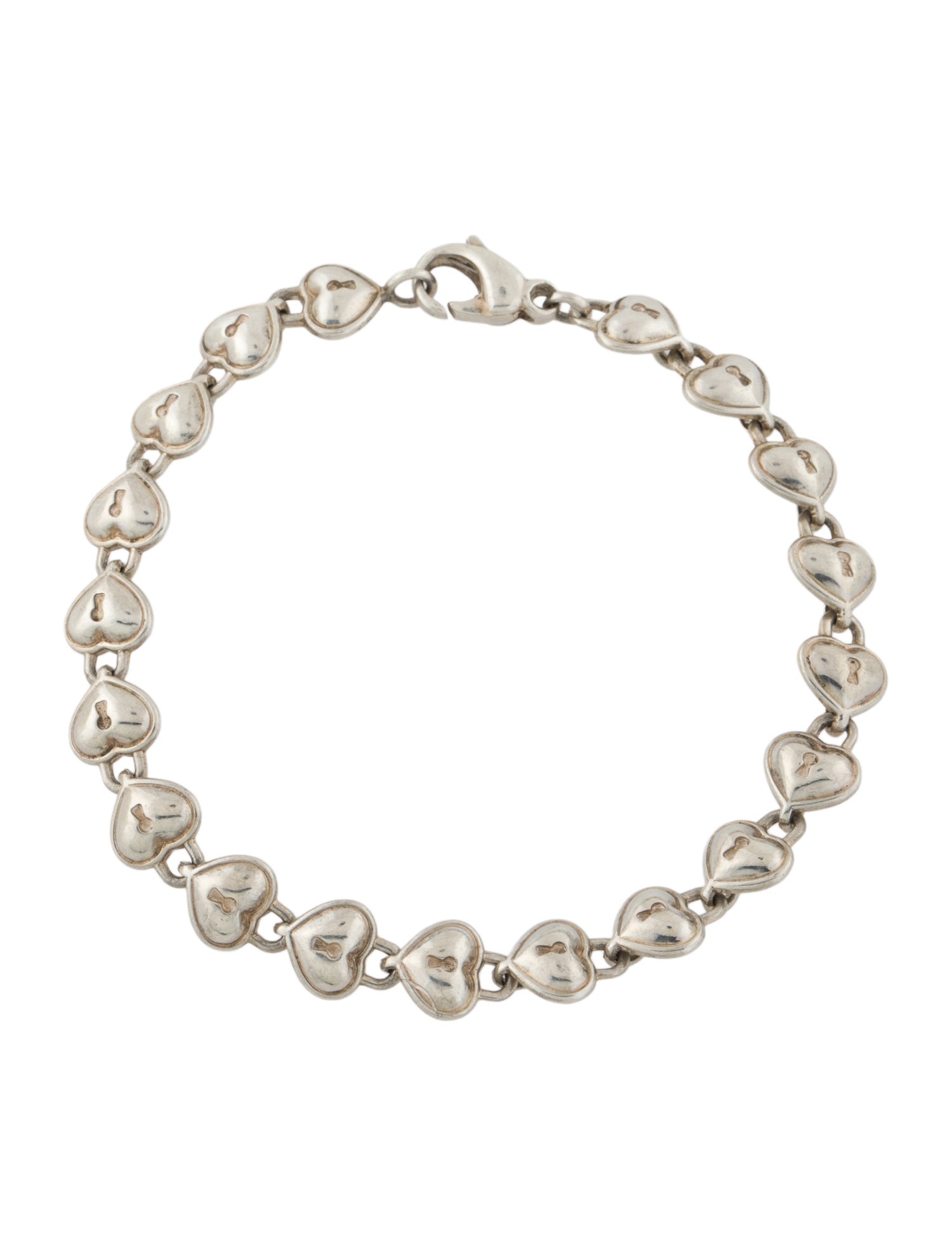 Tiffany & Co. Vintage Heart Padlock Link Bracelet