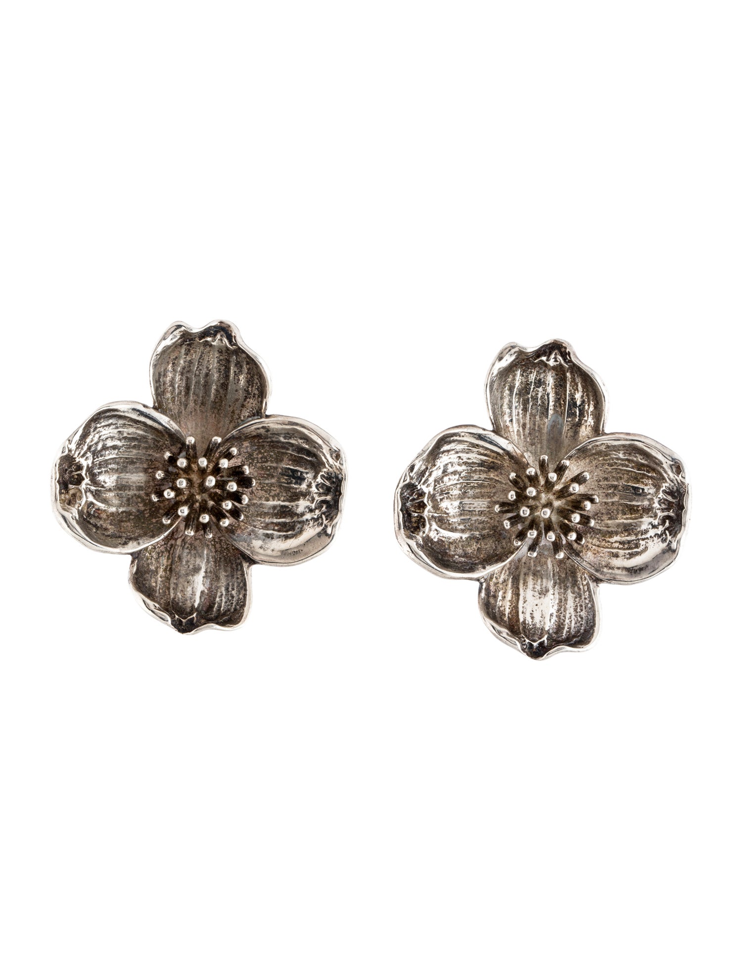 Tiffany & Co. Vintage Dogwood Clip-On Earrings