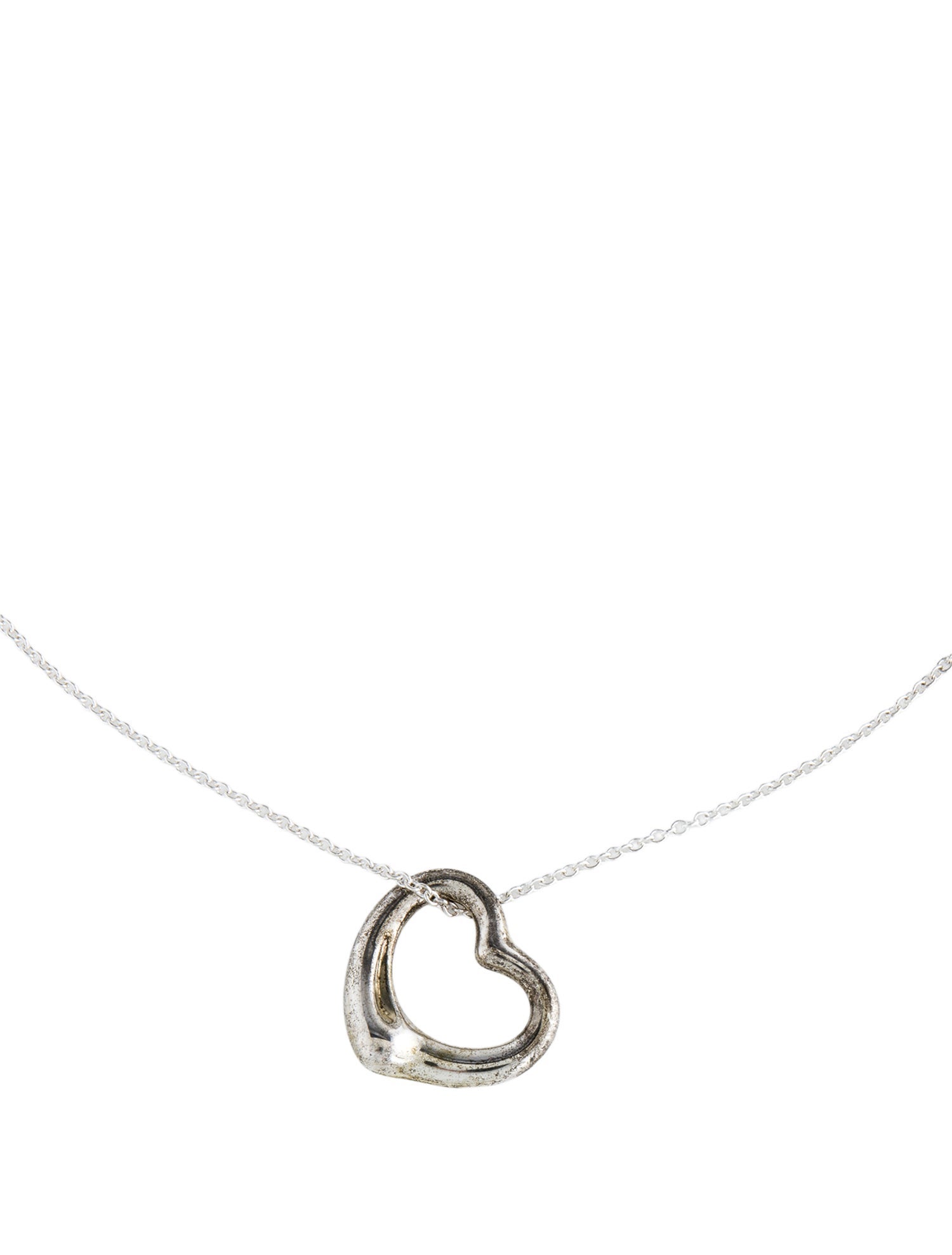 Tiffany & Co. Open Heart Pendant Necklace, 22mm