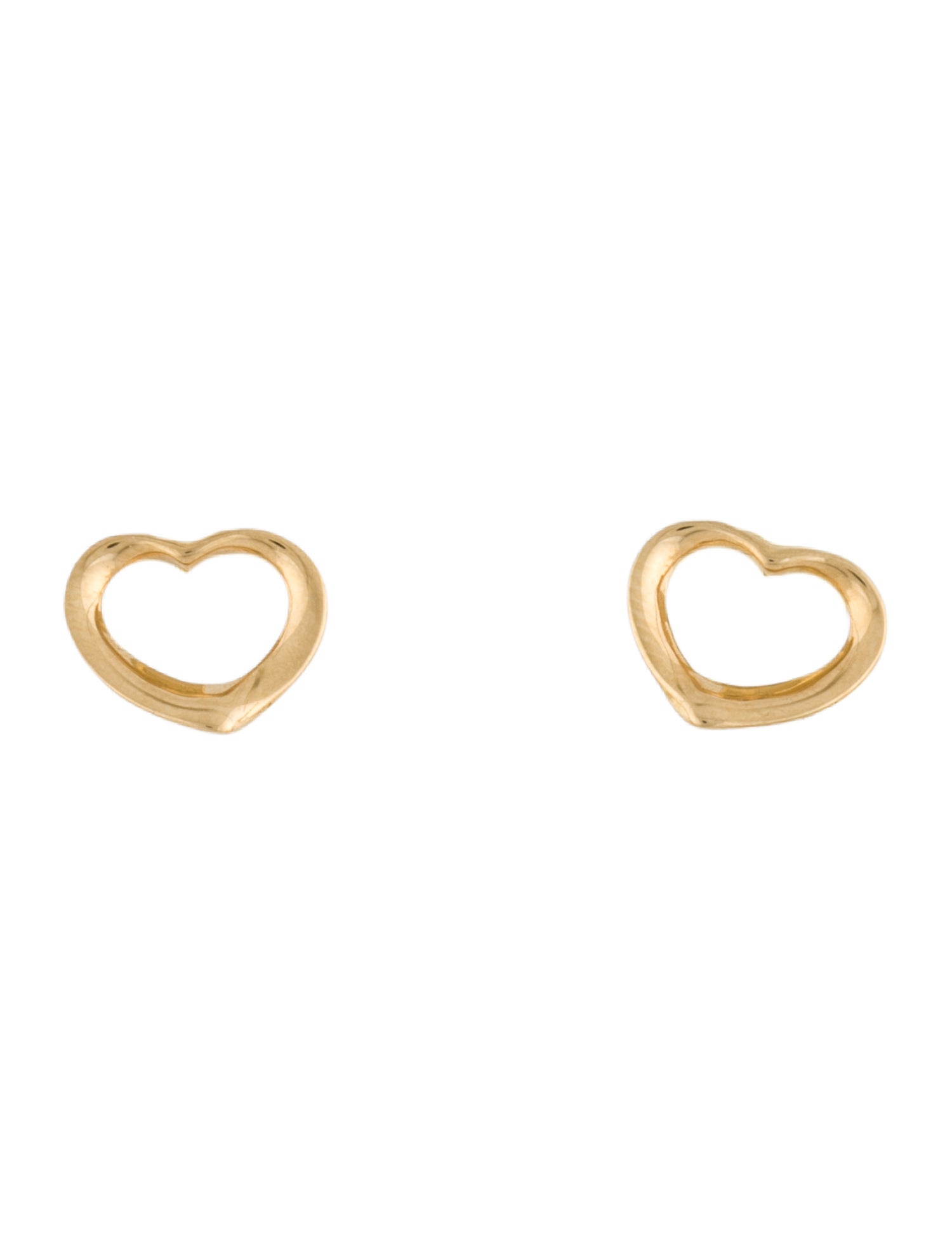 Tiffany & Co. Vintage 18K Open Heart Stud Earrings