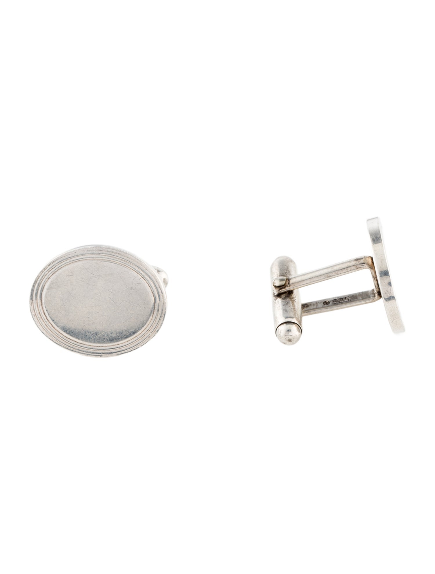 Tiffany & Co. Engine-turned Oval Cufflinks