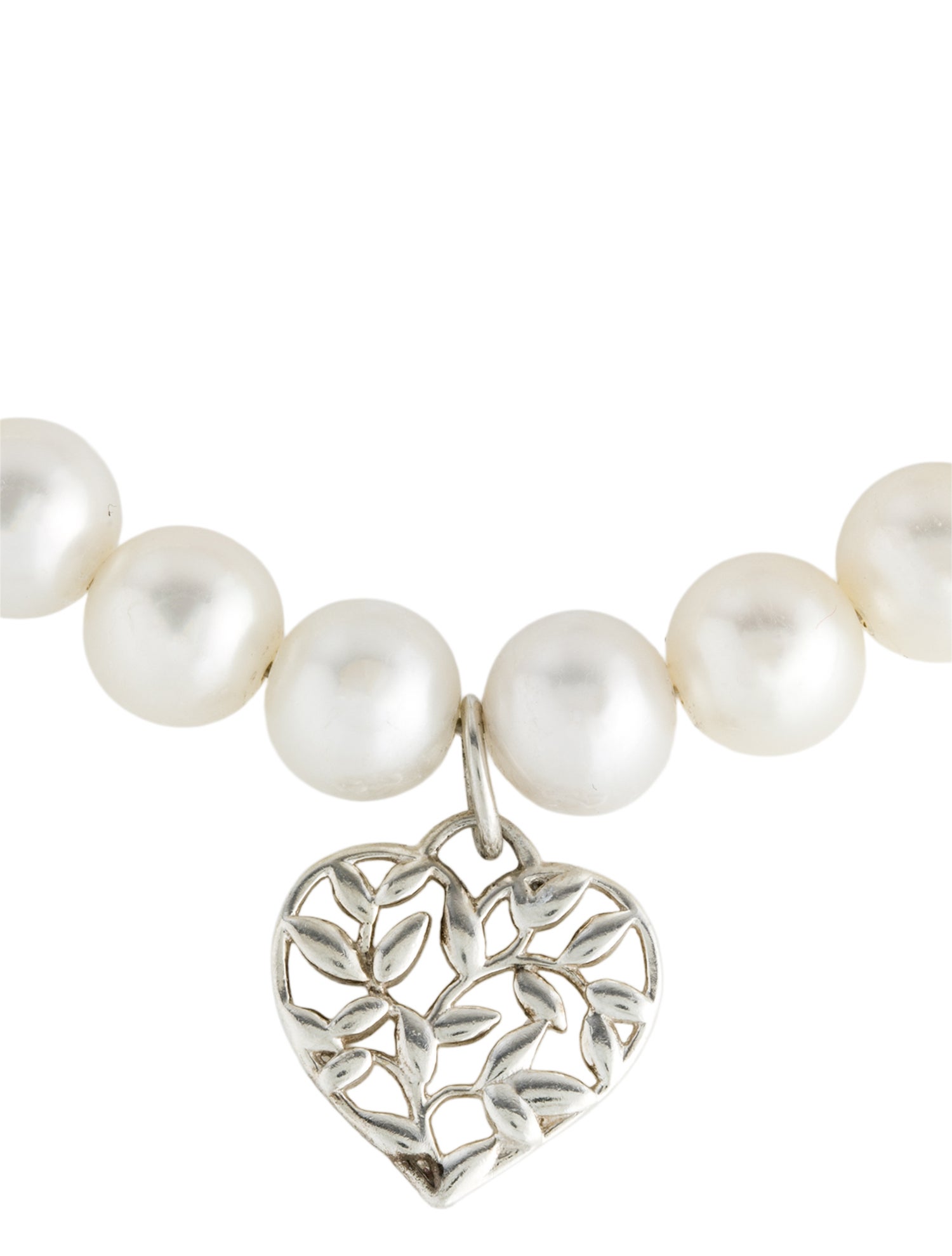 Tiffany & Co. Pearl Olive Leaf Heart Bracelet