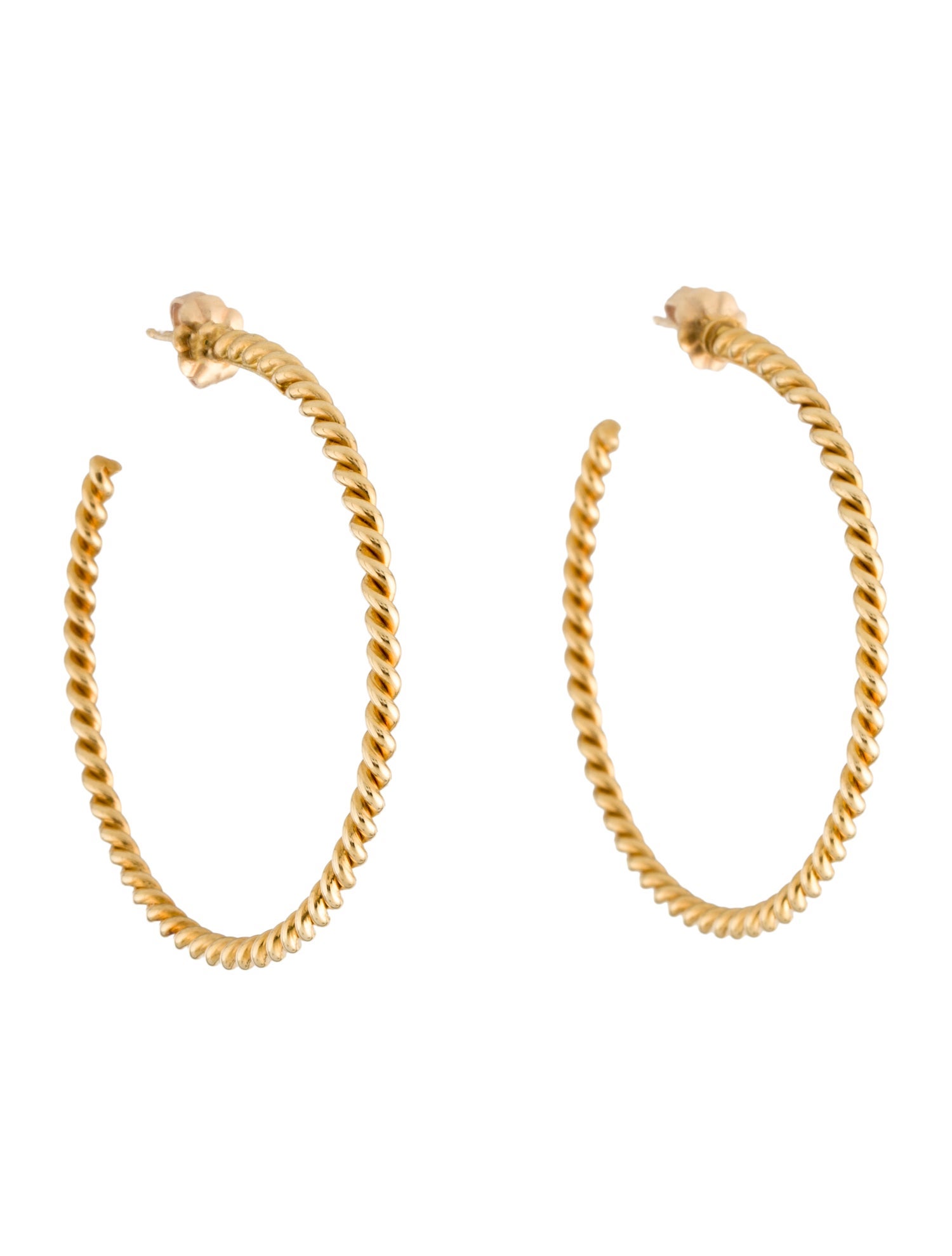 Tiffany & Co. 18K Twist Hoop Earrings